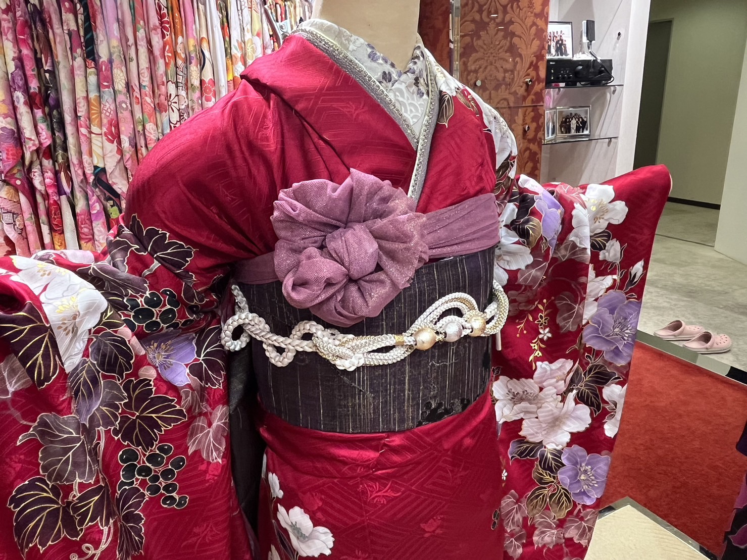 成人式　前撮り　梅田　袴　くすみカラー　かわいい　イマドキ　淡色　古典　タカゼン　撮影
