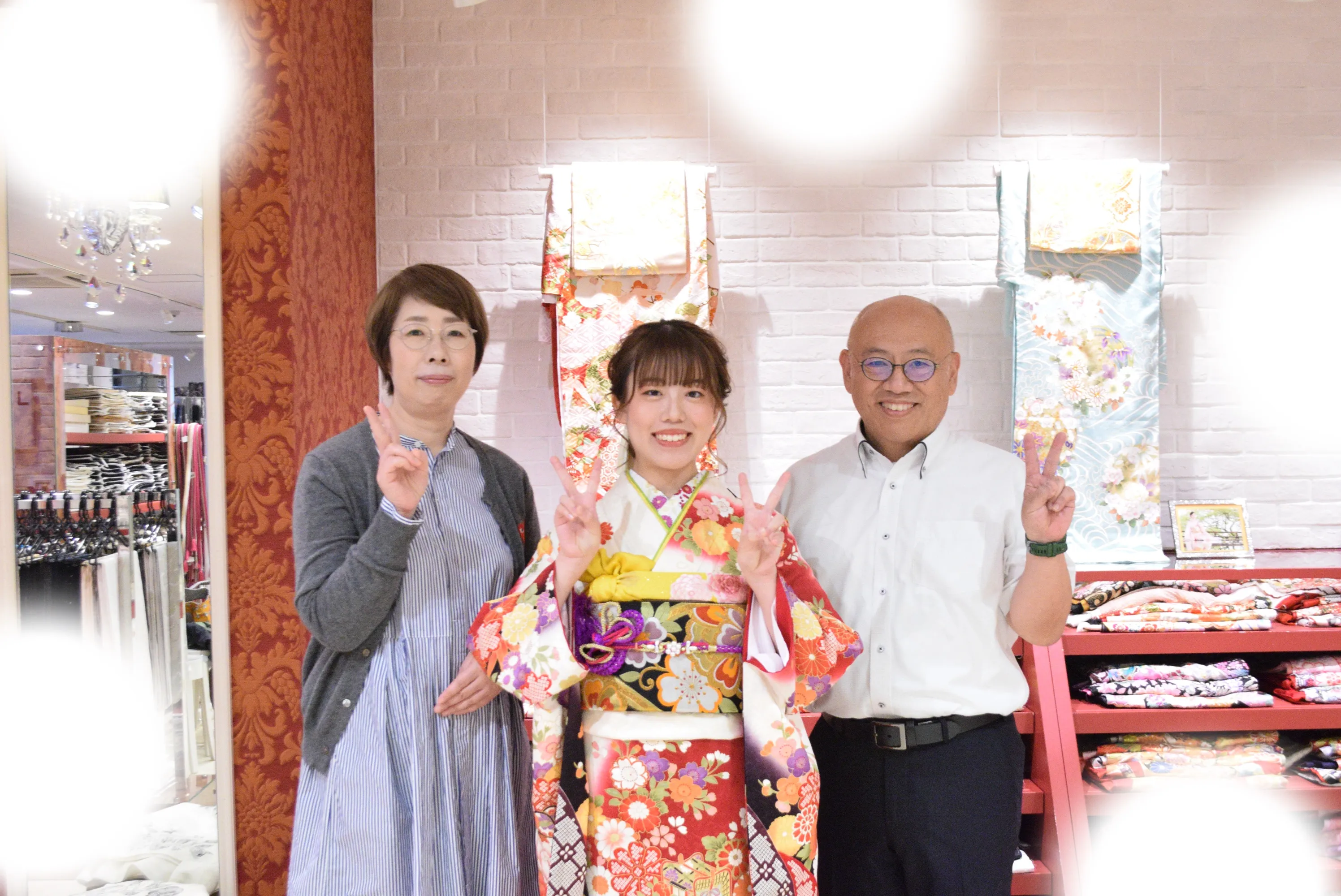 成人式　前撮り　梅田　袴　くすみカラー　かわいい　イマドキ　淡色　古典　タカゼン　撮影