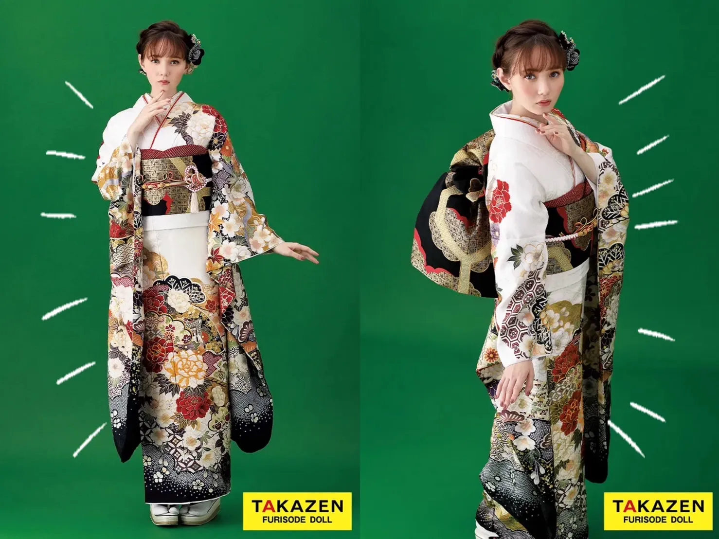 振袖　レンタル　奈良　前撮り撮影会　かわいい　白地　上品　きれい　ひいな　写真プラン