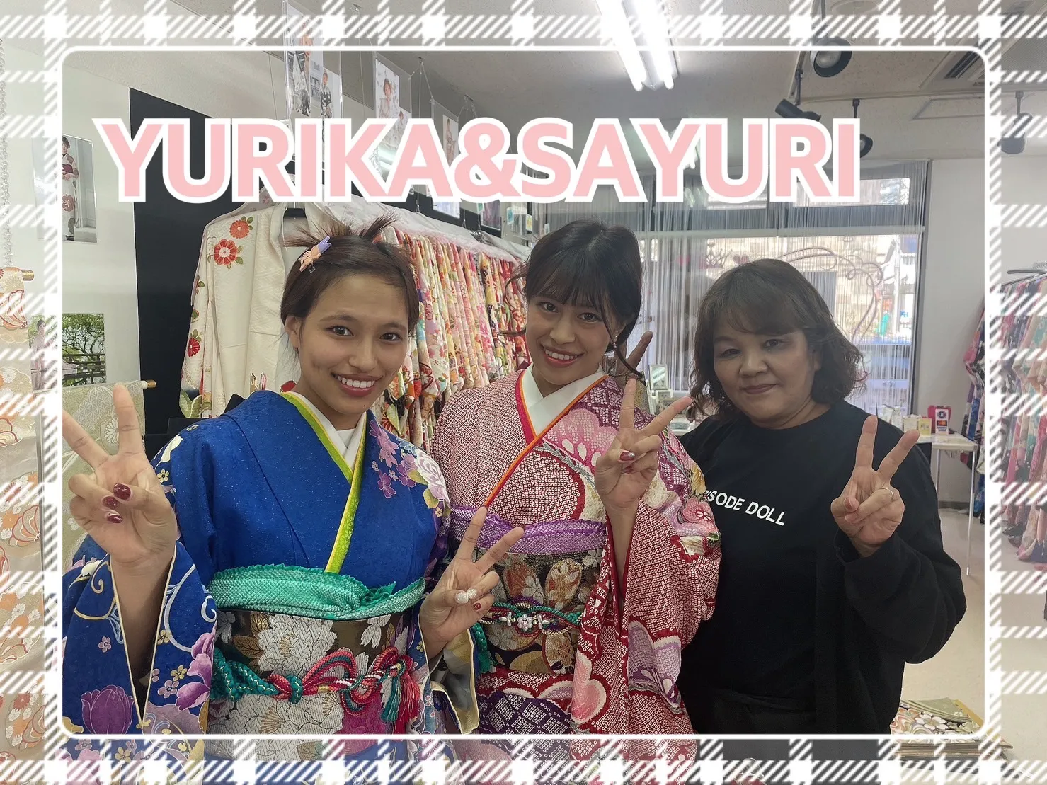 振袖　レンタル　奈良　前撮り撮影会　かわいい　赤　古典　ブルー　安カワ　おしゃれ　二回目レンタル