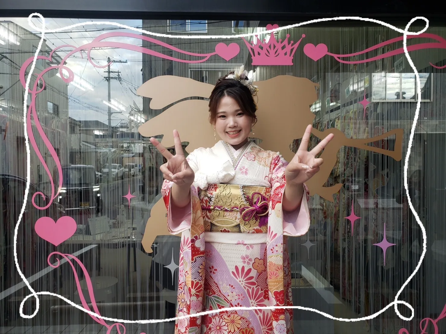 袴　前撮り撮影会　可愛い　赤