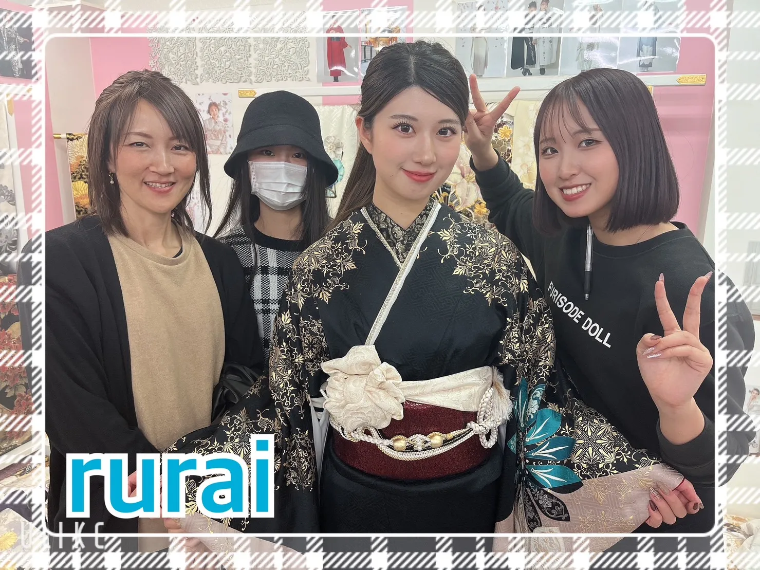 振袖　レンタル　奈良　前撮り撮影会　かわいい　赤　古典　ニコル　ブランドお振袖　黒地