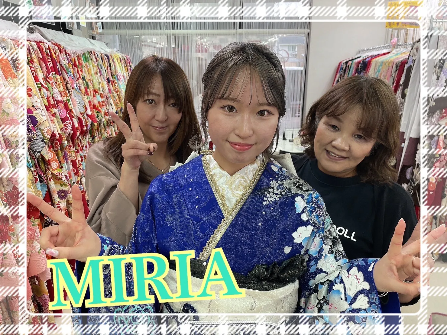 振袖　レンタル　奈良　前撮り撮影会　かっこいい　おしゃれ　桂由美　ジャパンモード　青色