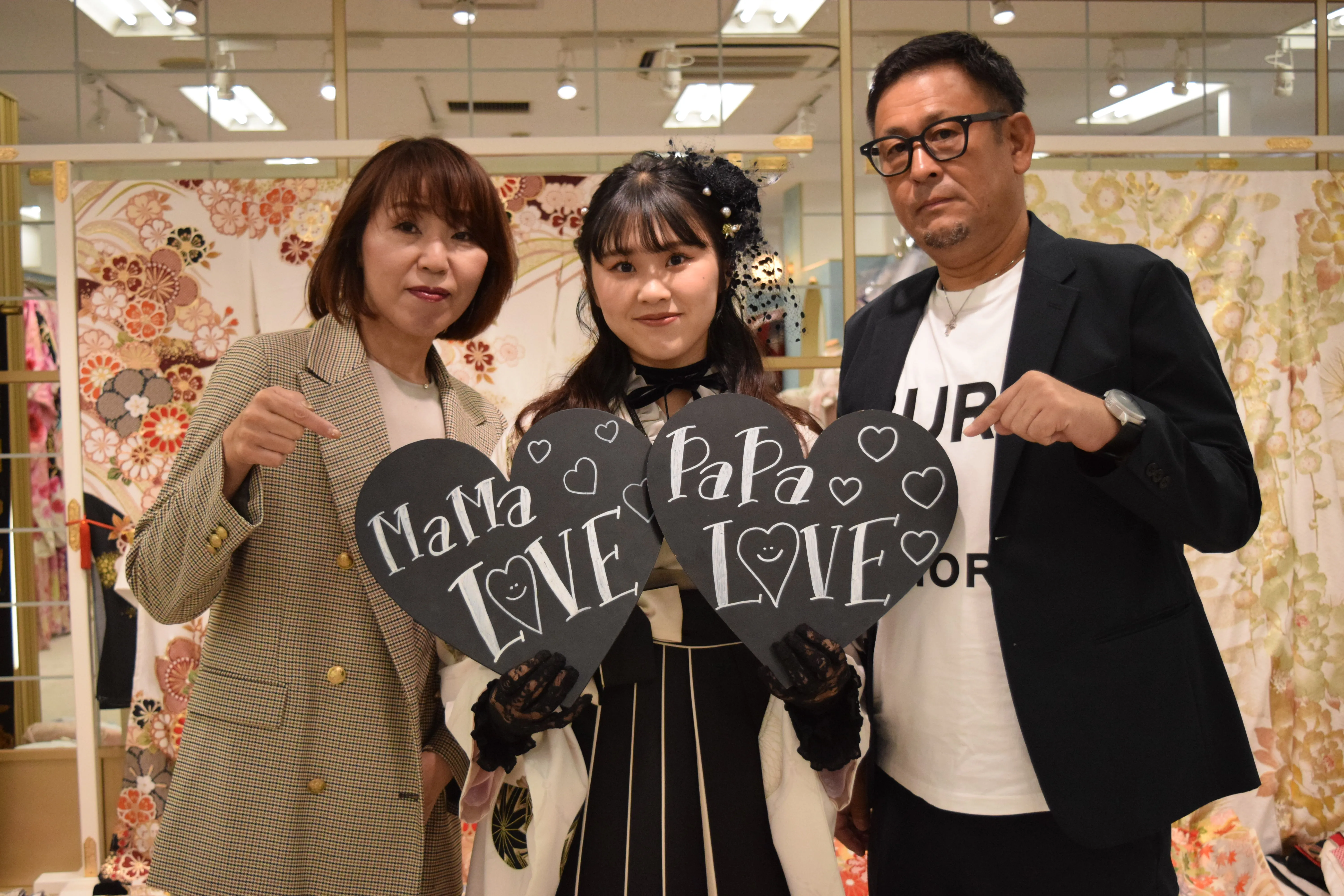 前撮り　袴　撮影会　モノトーン