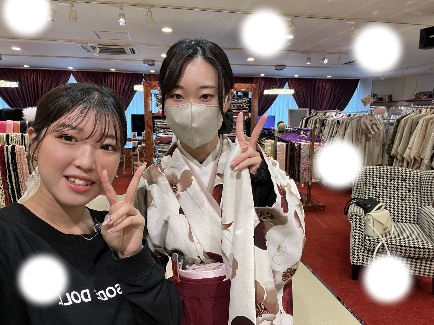 成人式　前撮り　梅田　袴　くすみカラー　かわいい　イマドキ　淡色　古典　タカゼン　撮影