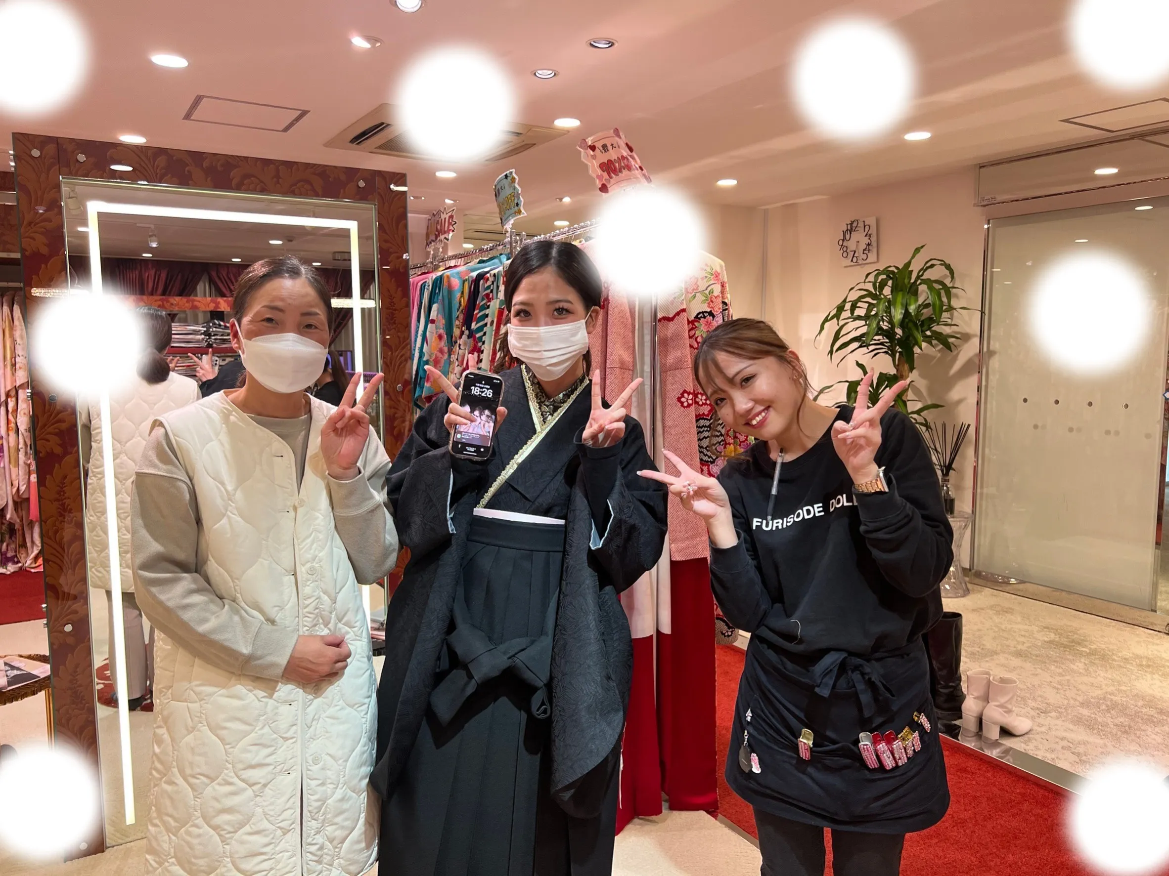 成人式　前撮り　梅田　袴　くすみカラー　かわいい　イマドキ　淡色　古典　タカゼン　撮影