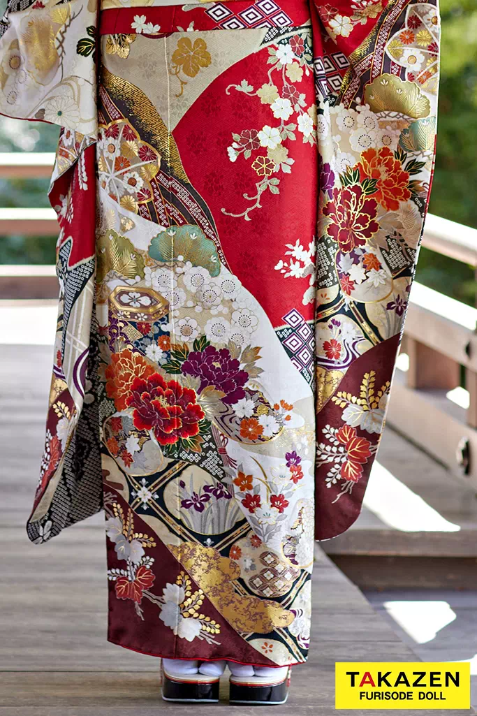 正統派古典 赤/白 貝桶柄/牡丹柄 定番 上品 綺麗 かわいい 清楚  