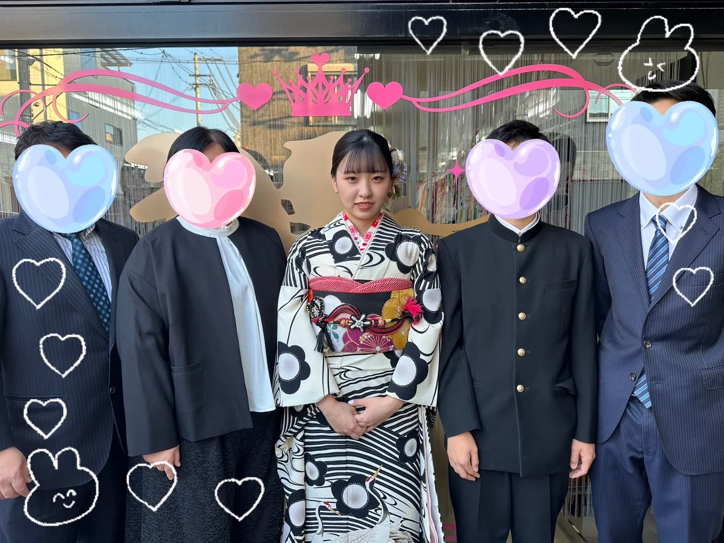 成人式　前撮り撮影会　前撮り撮影会　可愛い　おしゃれ　モノトーン　モード　モダン