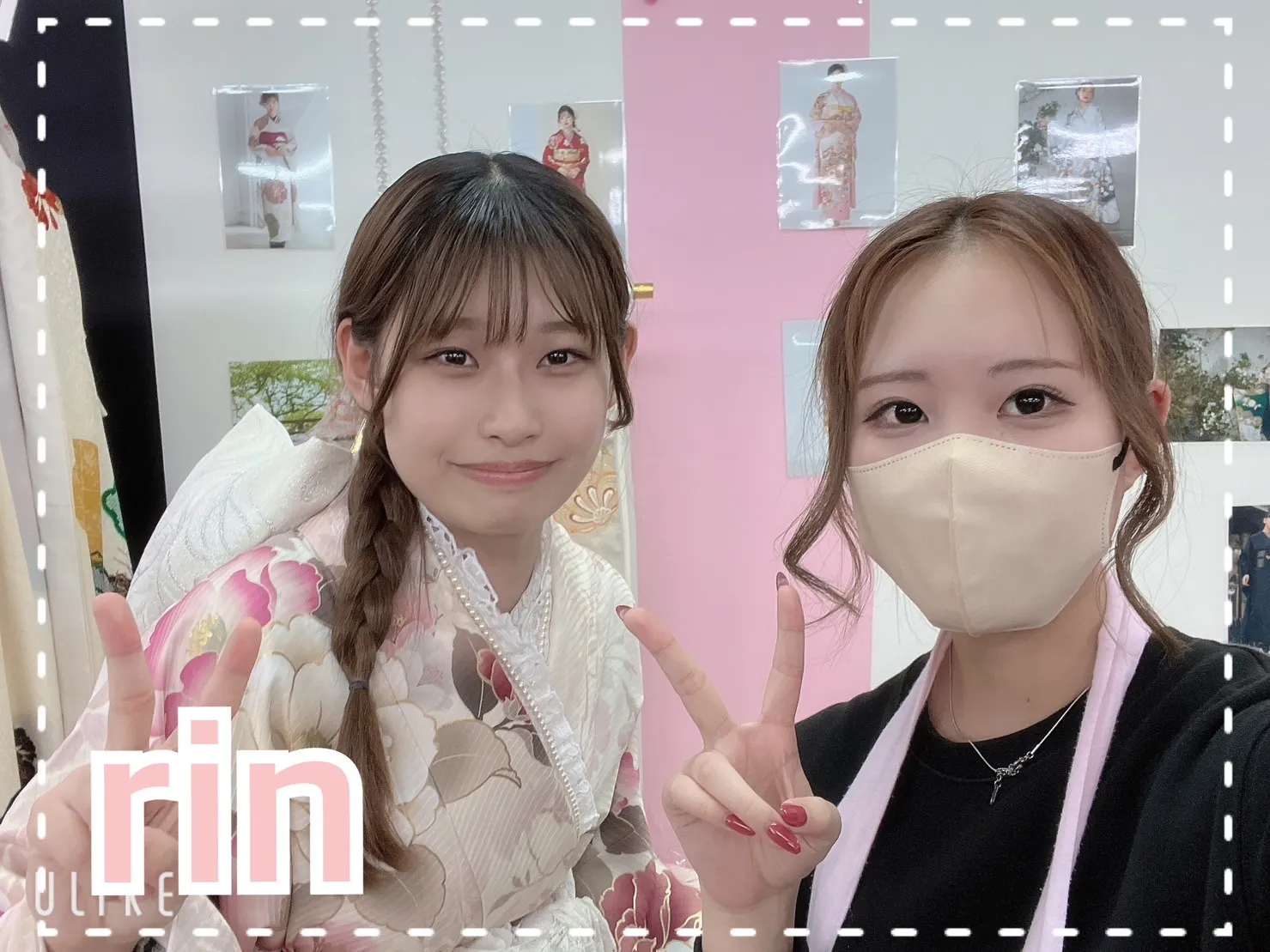 振袖　レンタル　奈良　可愛い　人気　古典柄　ガーリー　ピンク　ホワイトにんき