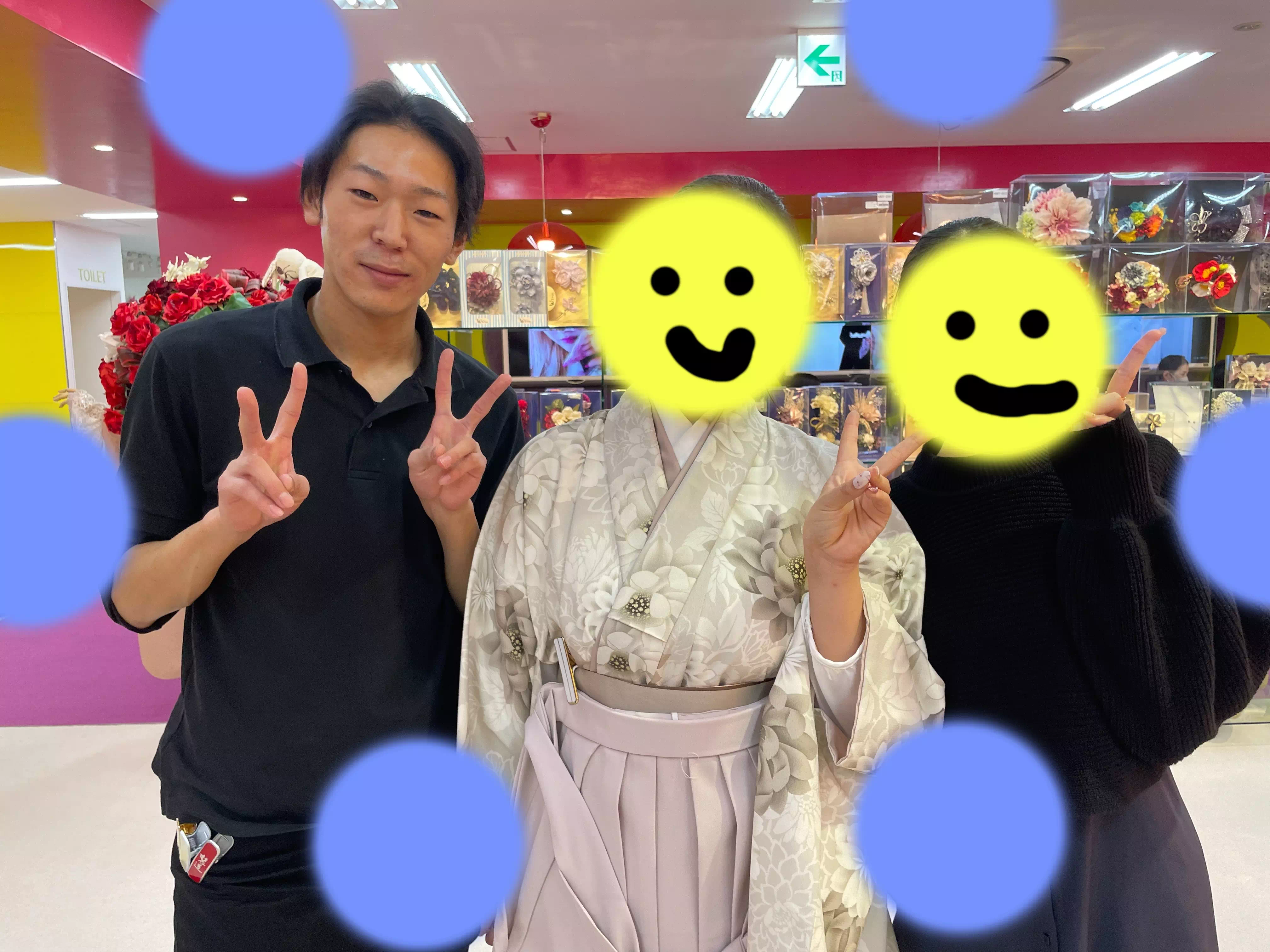 TAKAZEN神戸店　袴　前撮り撮影会　イマドキ　カワイイ　コディネート　振袖　レンタル　袴　