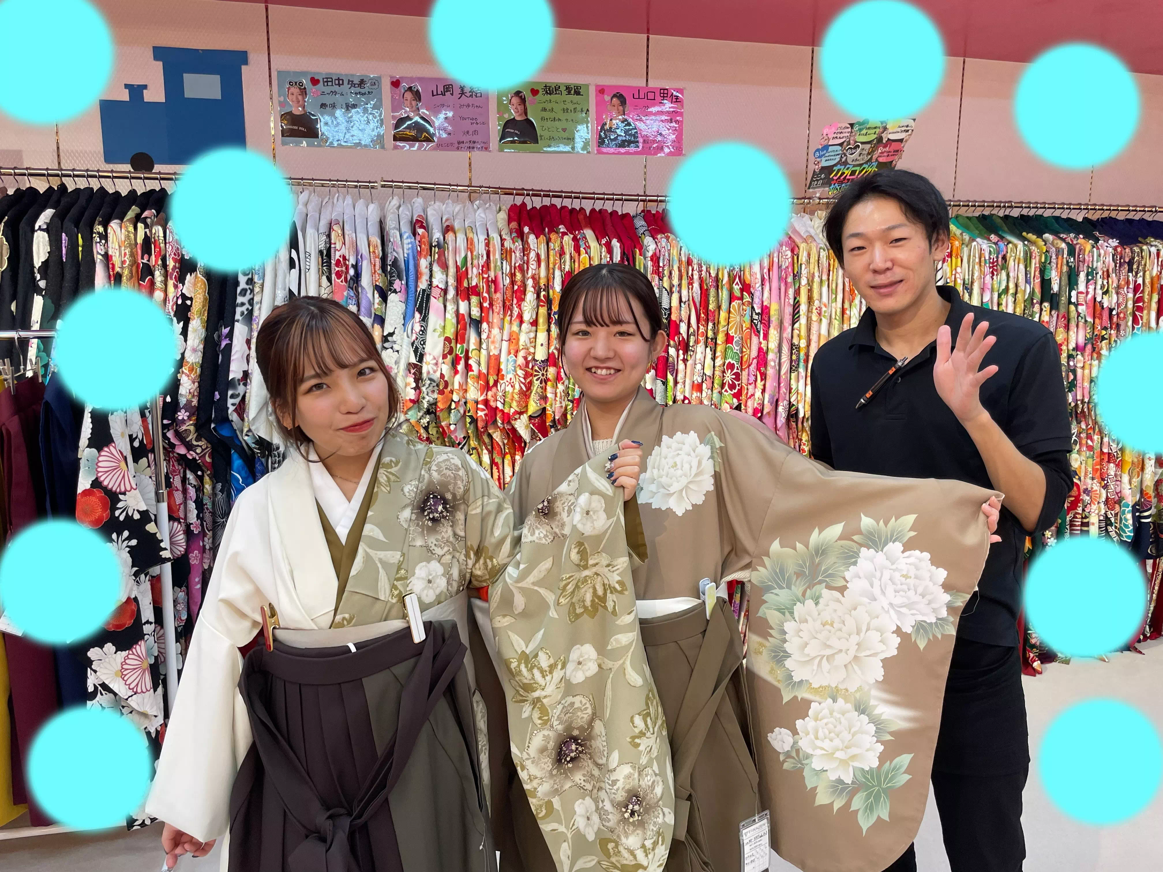 TAKAZEN神戸店　かわいい　くすみ　くすみカラー　卒業式　袴　神戸　