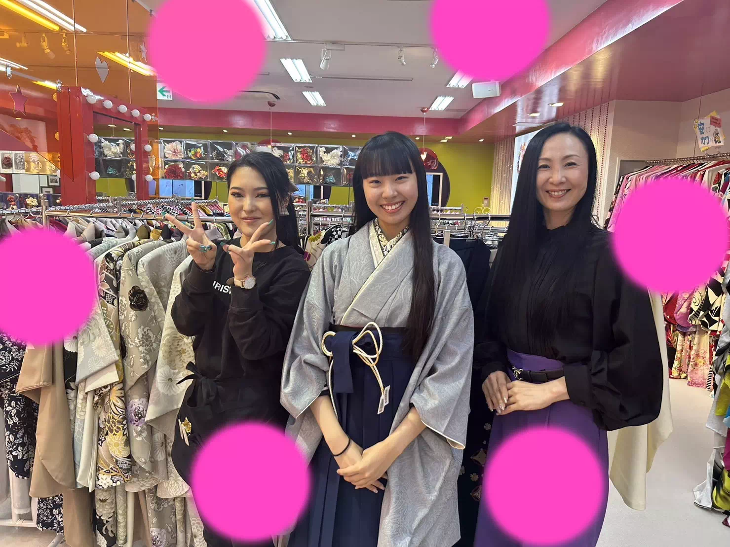 TAKAZEN神戸店　袴前撮り撮影会　イマドキ　カワイイ　コディネート　振袖　レンタル　袴　