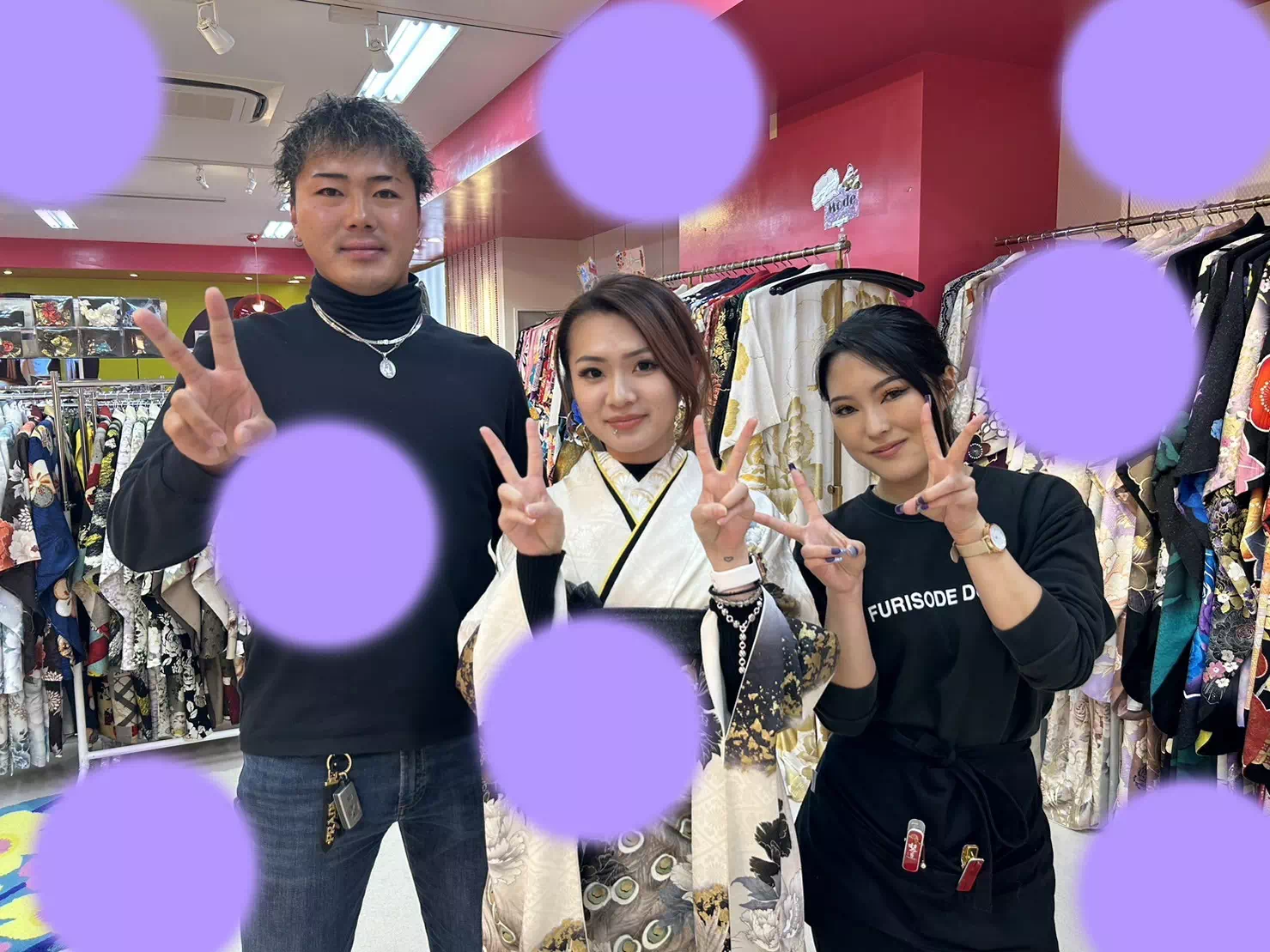 TAKAZEN神戸店　成人式　振袖　レンタル　かっこいい　おしゃれ　ヴィンテージスタイル　孔雀　