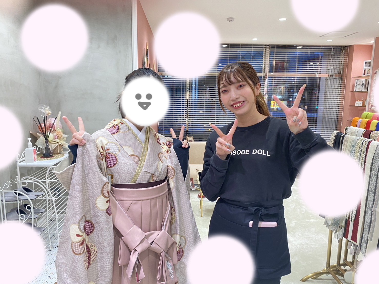 【TAKAZEN姫路店】♡６日　人気のくすみカラーのコーディネートが可愛すぎる姫路市で卒業式を迎える袴姫ちゃん♡