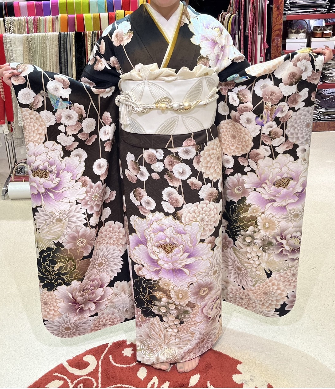 成人式　前撮り　梅田　袴　くすみカラー　かわいい　イマドキ　淡色　古典　タカゼン　撮影