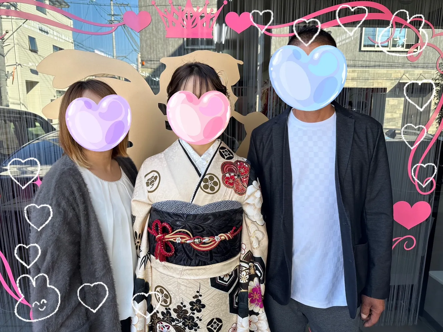 成人式　振袖　前撮り撮影会　古典柄　モード　シンプル