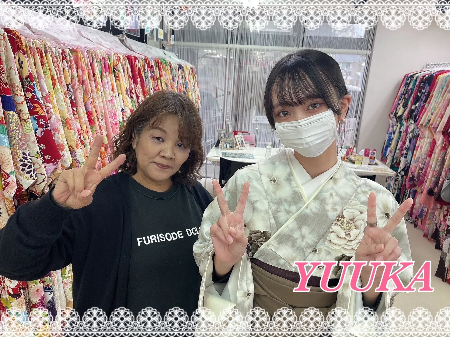 袴　レンタル奈良　おしゃれ　かわいい　くすみカラー