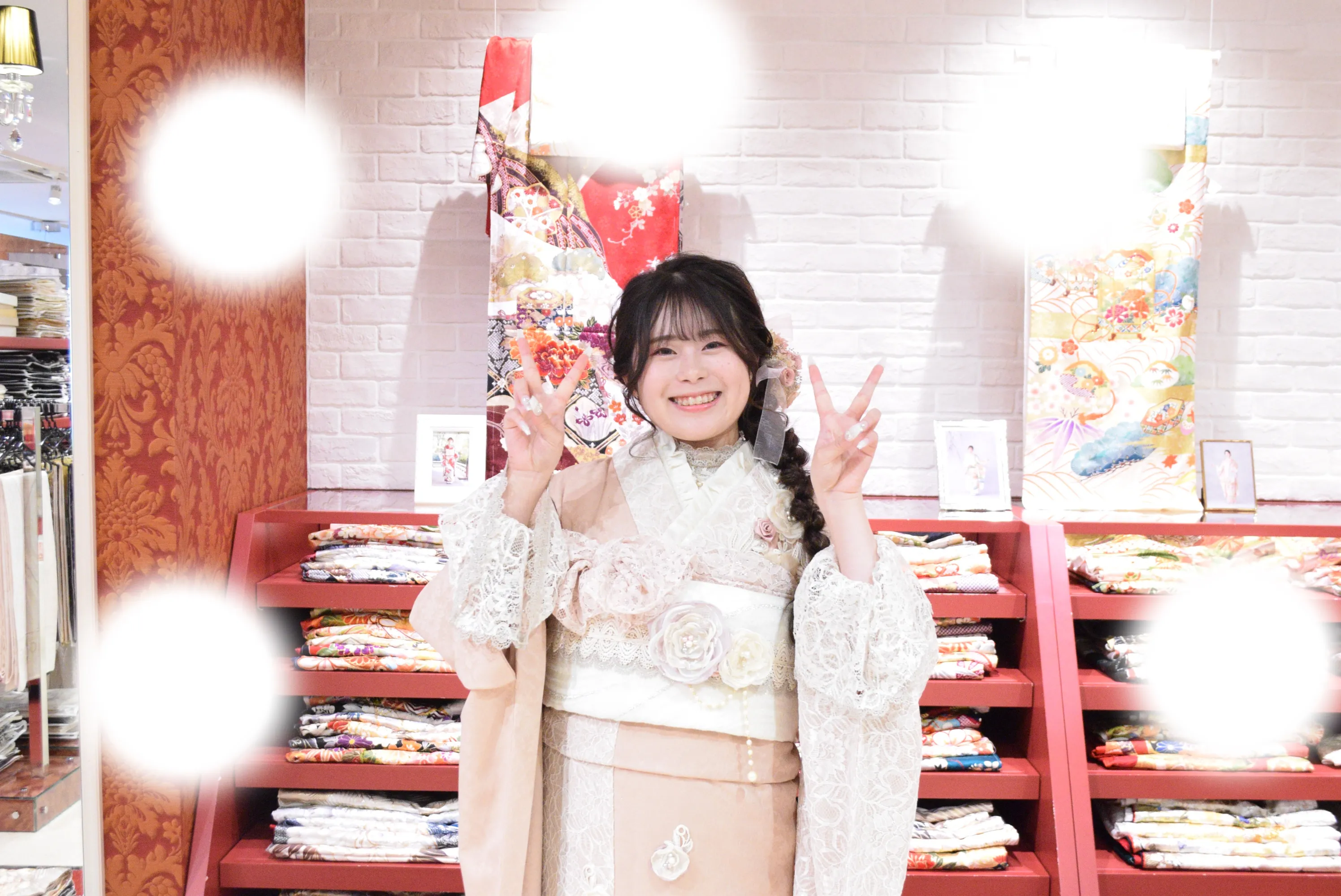 成人式　前撮り　梅田　袴　くすみカラー　かわいい　イマドキ　淡色　古典　タカゼン　撮影