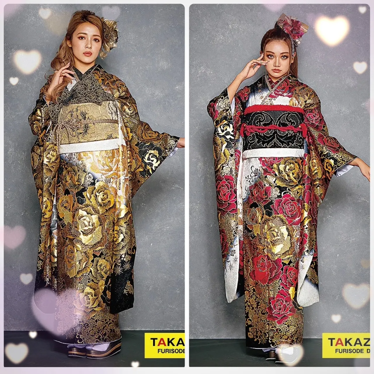 【TAKAZEN橿原店】10日♡使っているスワロフスキーはなんと2000個以上！モードのキラキラバラ柄お振袖のご紹介♡