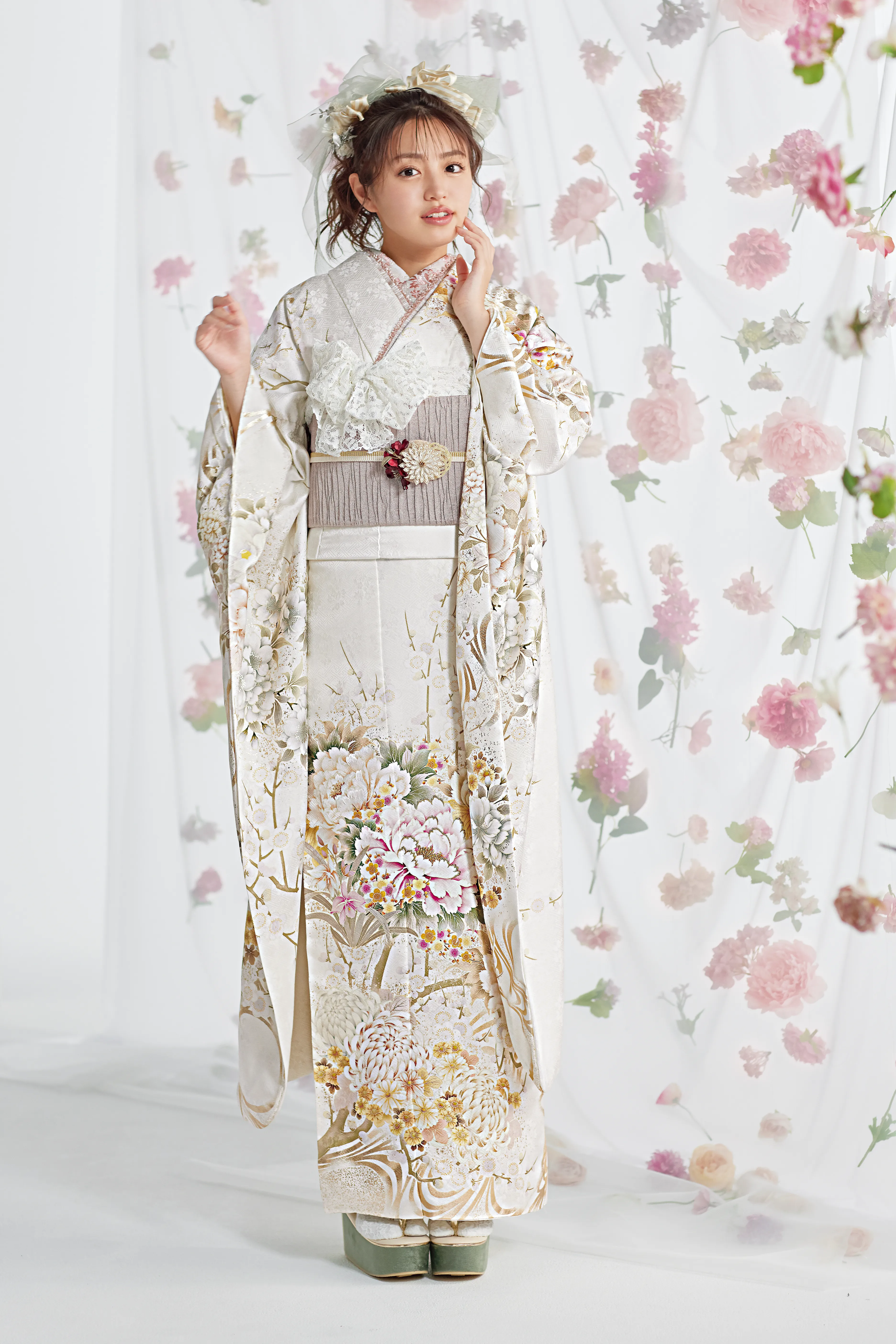 振袖レンタル　成人式　くすみガーリー