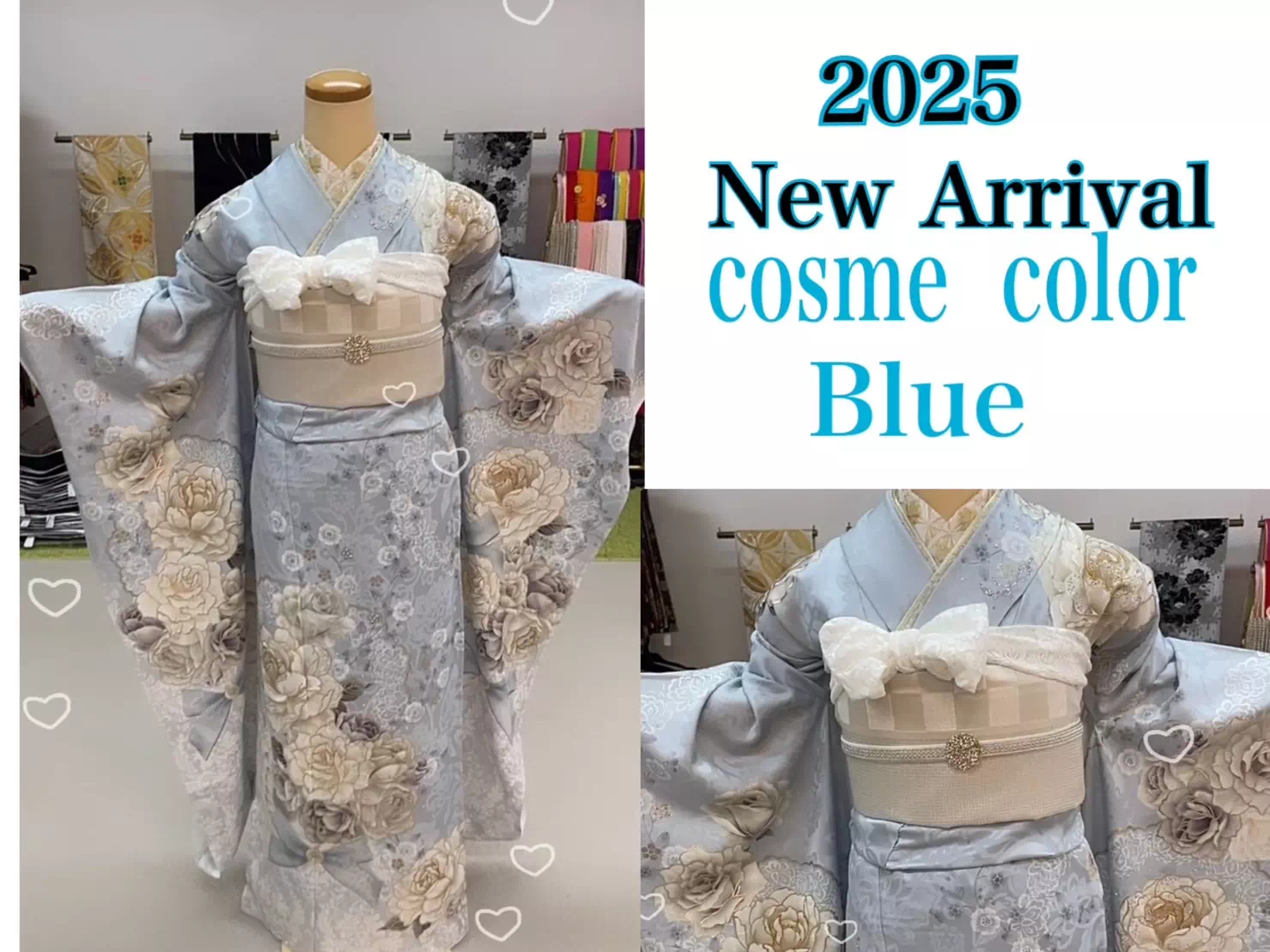 TAKAZEN神戸店　新作　2025成人　振袖レンタル　かわいい　最新作　　イマドキ　成人式　くすみカラー