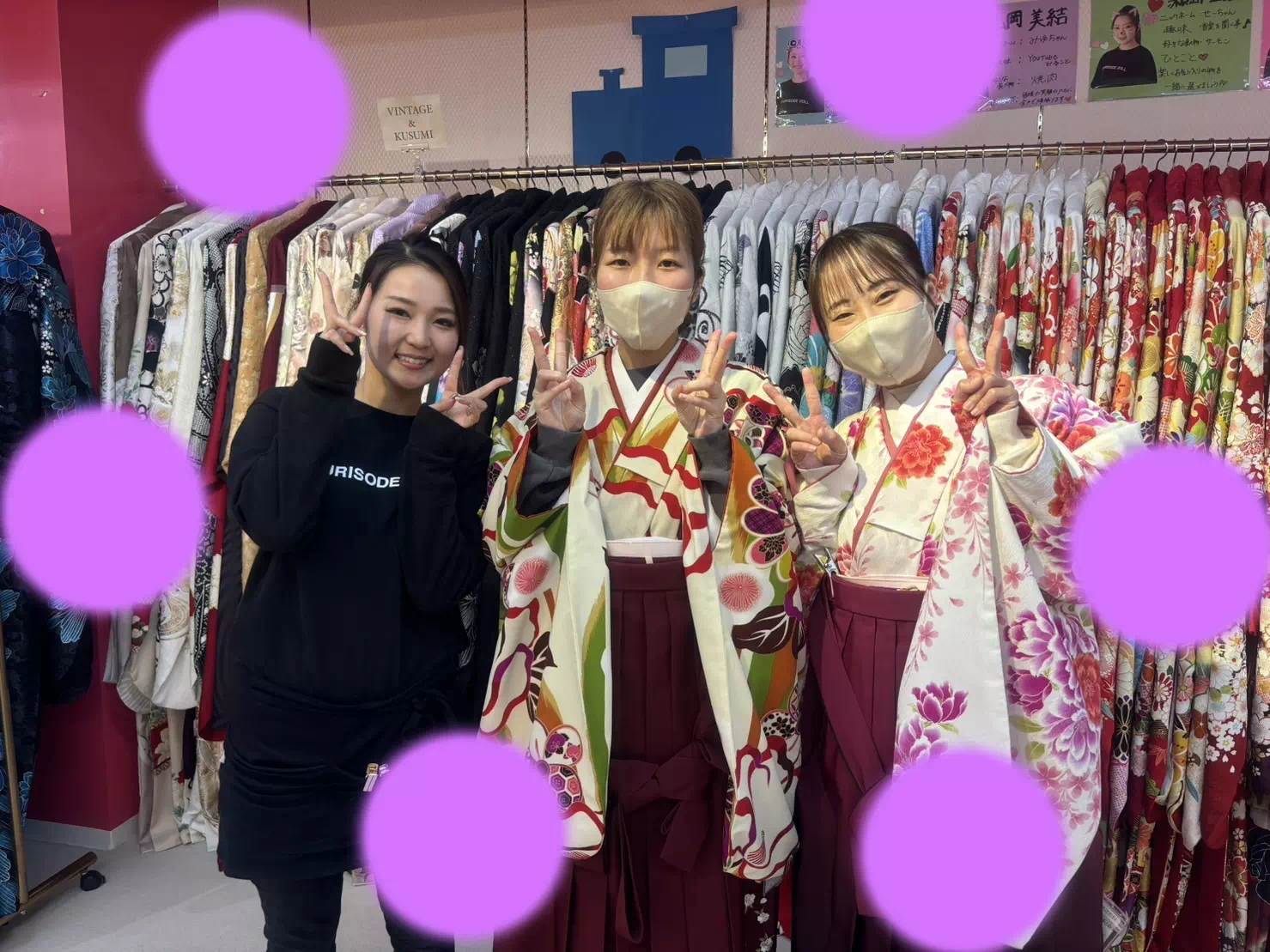 TAKAZEN神戸店　前撮り撮影会　イマドキ　カワイイ　コディネート　振袖　レンタル　袴　