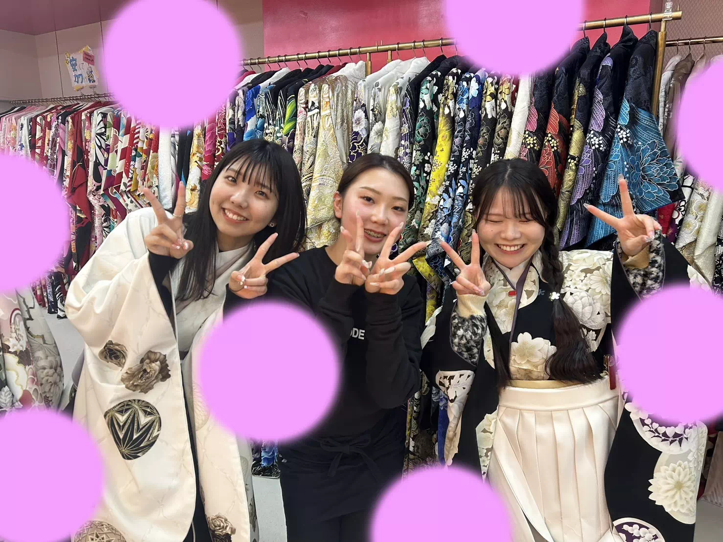 袴レンタル　卒業式　TAKAZEN神戸三宮店　くすみ　イマドキ　かわいい　おしゃれ　シンプル
