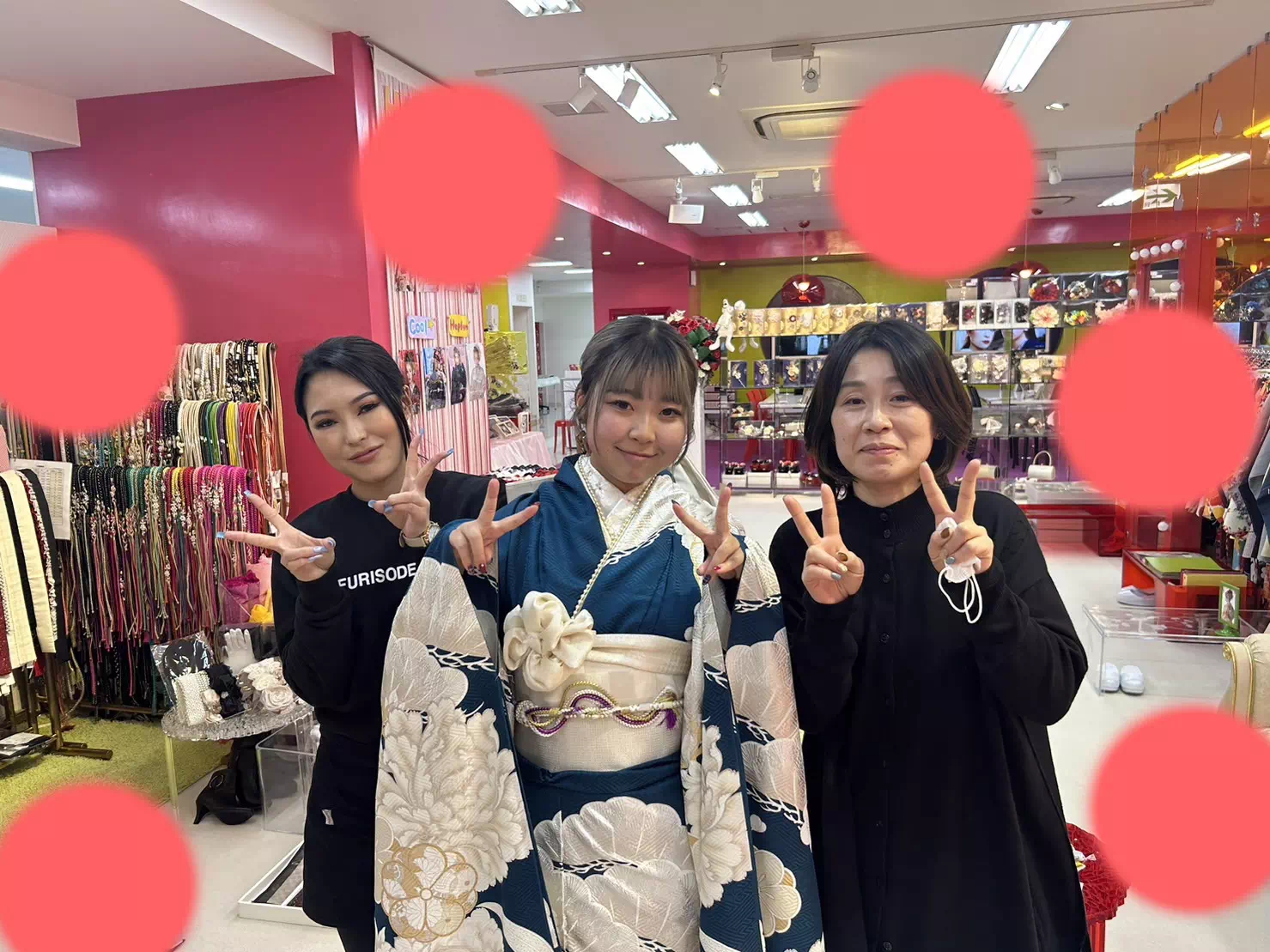 【TAKAZEN神戸三宮店】♡13日　最新作♡ターコイズブルーの粋古典がかわいいお振袖姫ちゃん♡