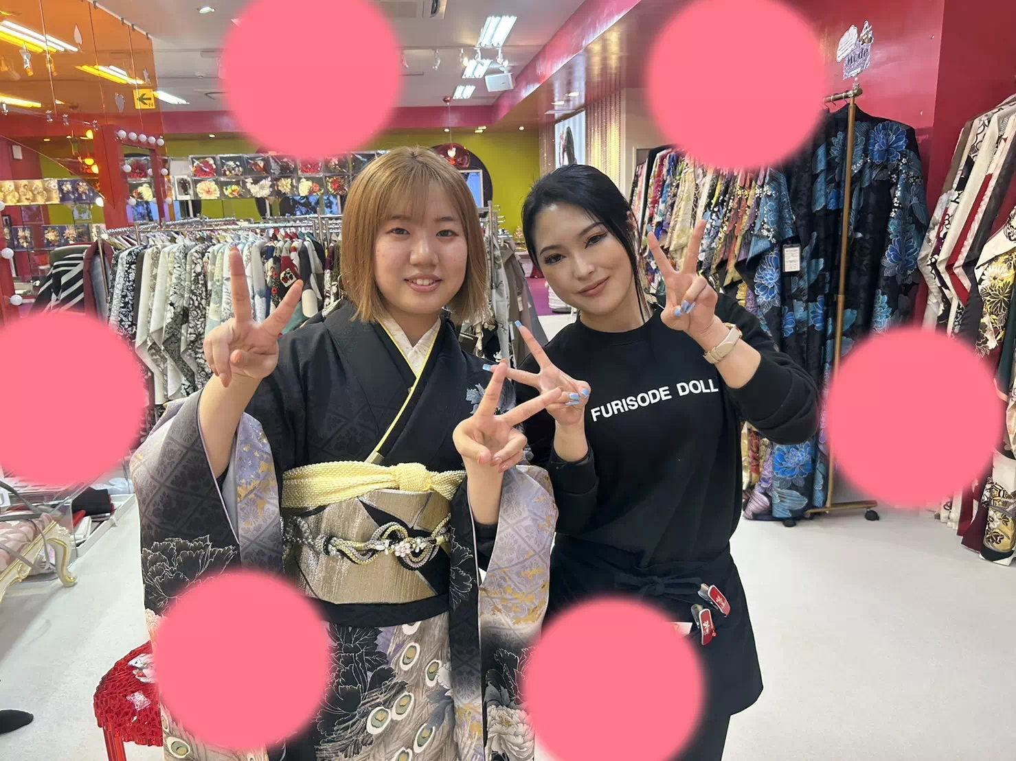 TAKAZEN神戸店　前撮り撮影会　イマドキ　カワイイ　コディネート　振袖　レンタル　袴　