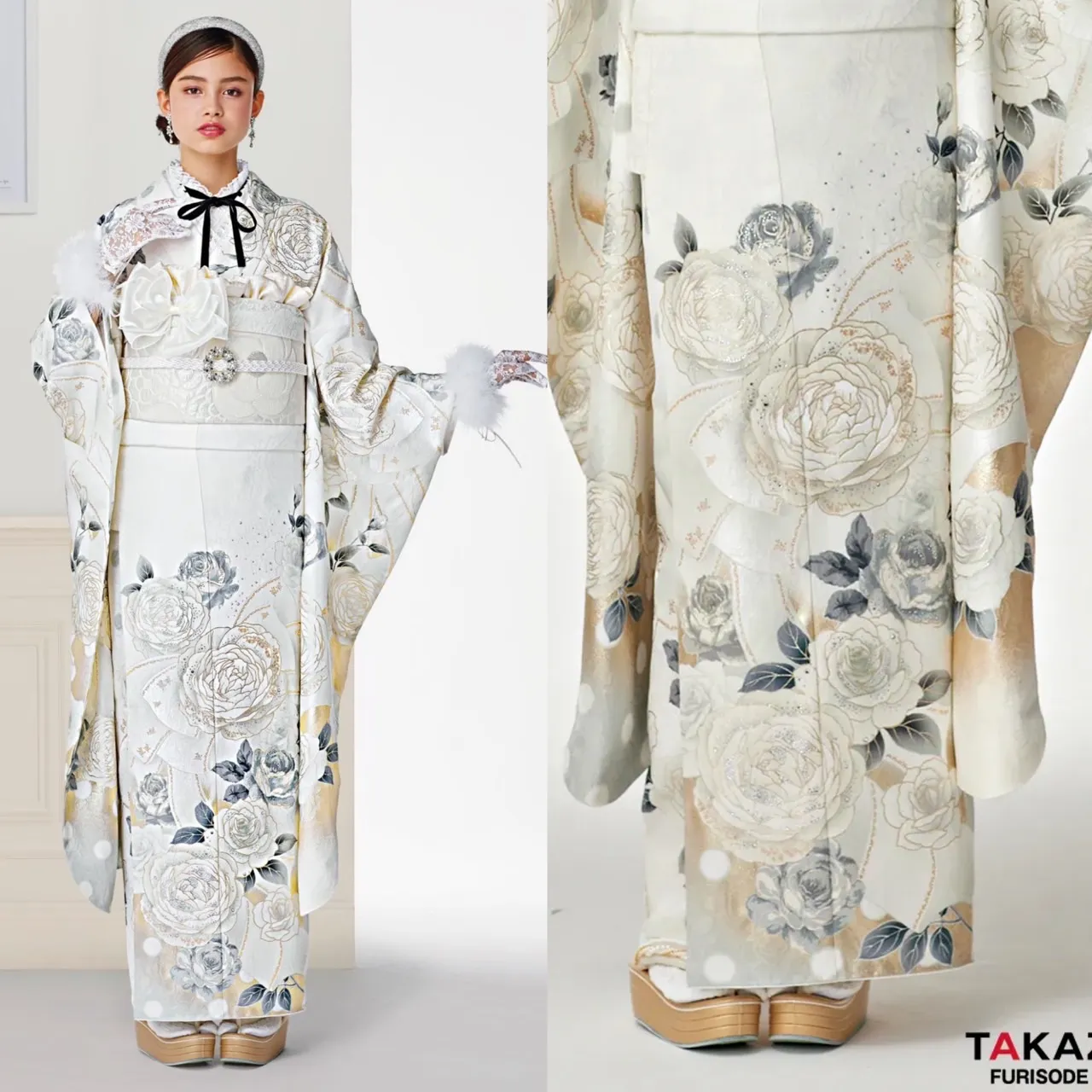 成人式　振袖レンタル　成人式振袖 可愛い　ヘップバーン　シャネルカラー　TAKAZEN完全オリジナル　