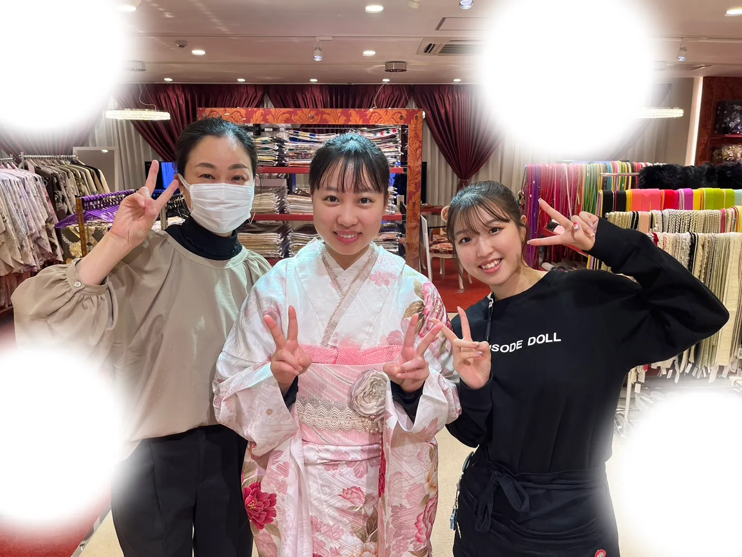 成人式　前撮り　梅田　袴　くすみカラー　かわいい　イマドキ　淡色　古典　タカゼン　撮影