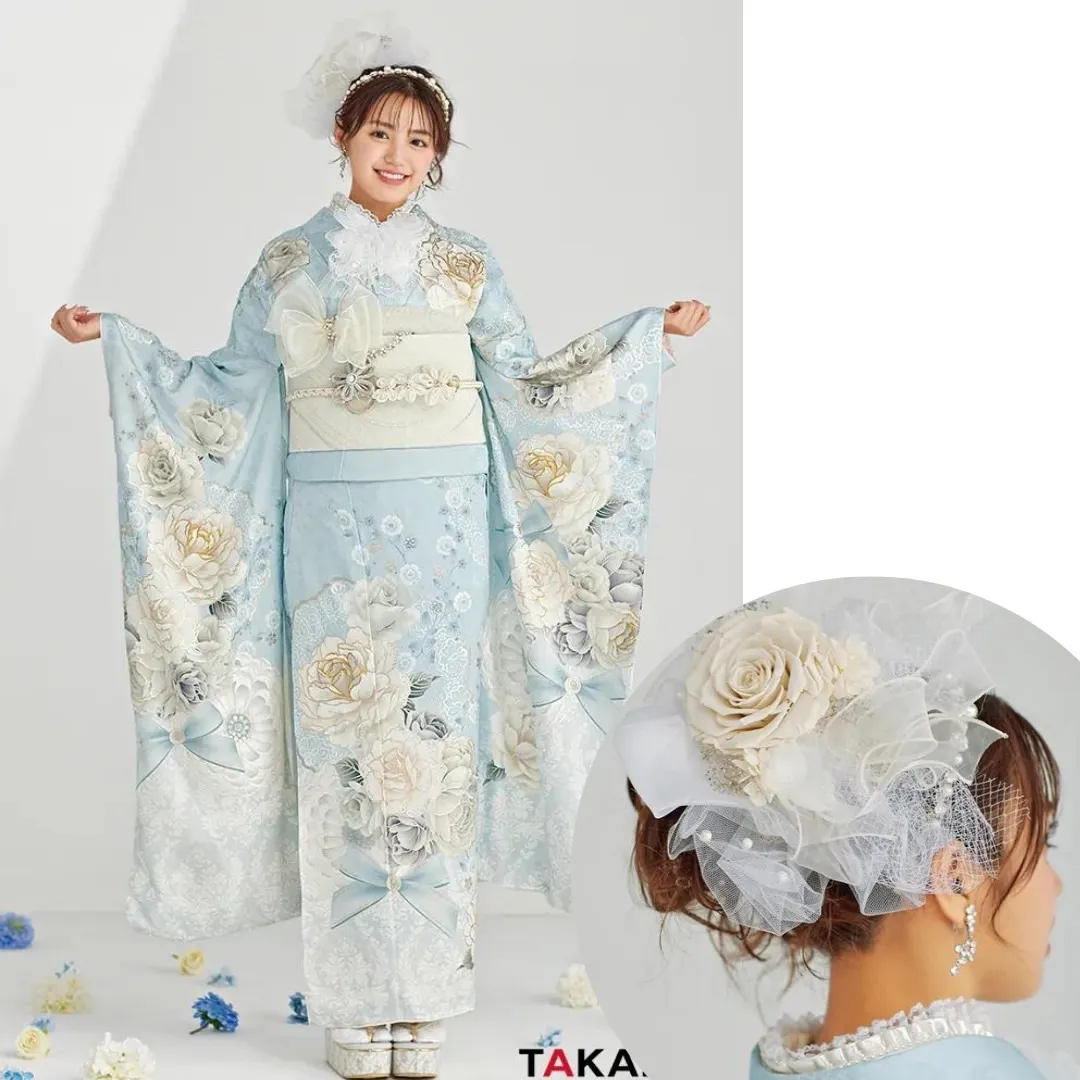 takazen takzen橿原　タカゼン　振袖　振袖レンタル　新作　コスメ　ヘップバーン　ガーリー　フレンチガーリー　髪飾り　ヘアアレンジ　かわいい　