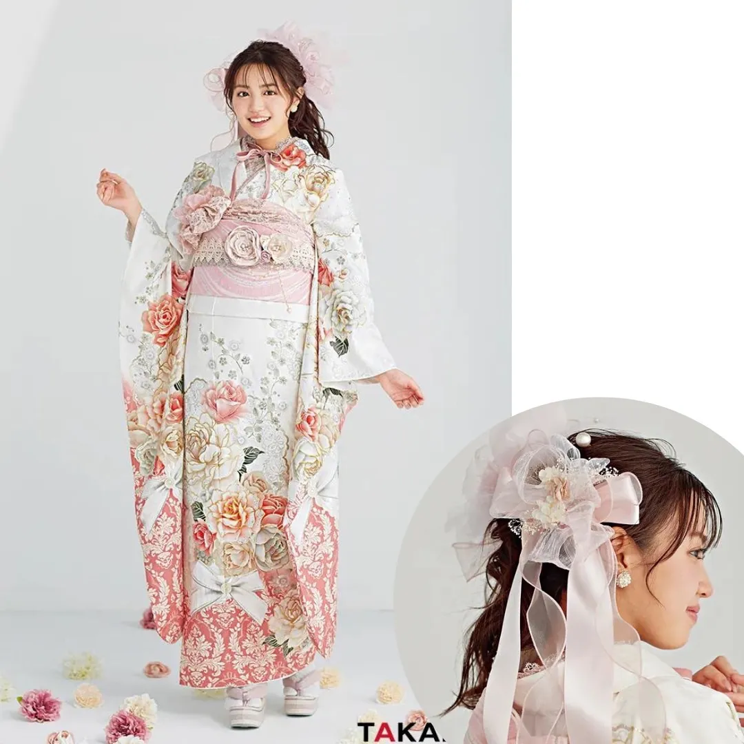 takazen takzen橿原　タカゼン　振袖　振袖レンタル　新作　コスメ　ヘップバーン　ガーリー　フレンチガーリー　髪飾り　ヘアアレンジ　かわいい　