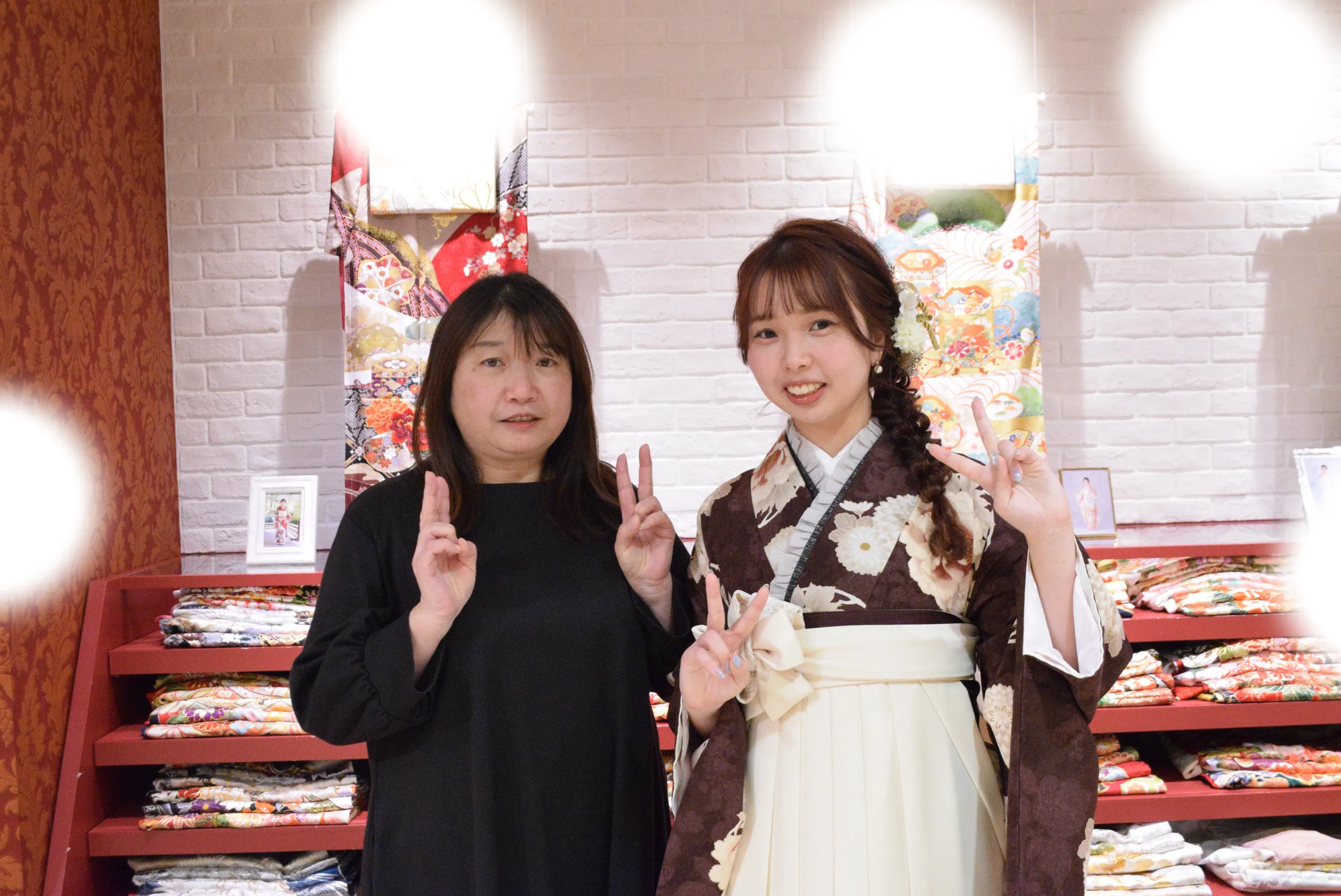 成人式　前撮り　梅田　袴　くすみカラー　かわいい　イマドキ　淡色　古典　タカゼン　撮影