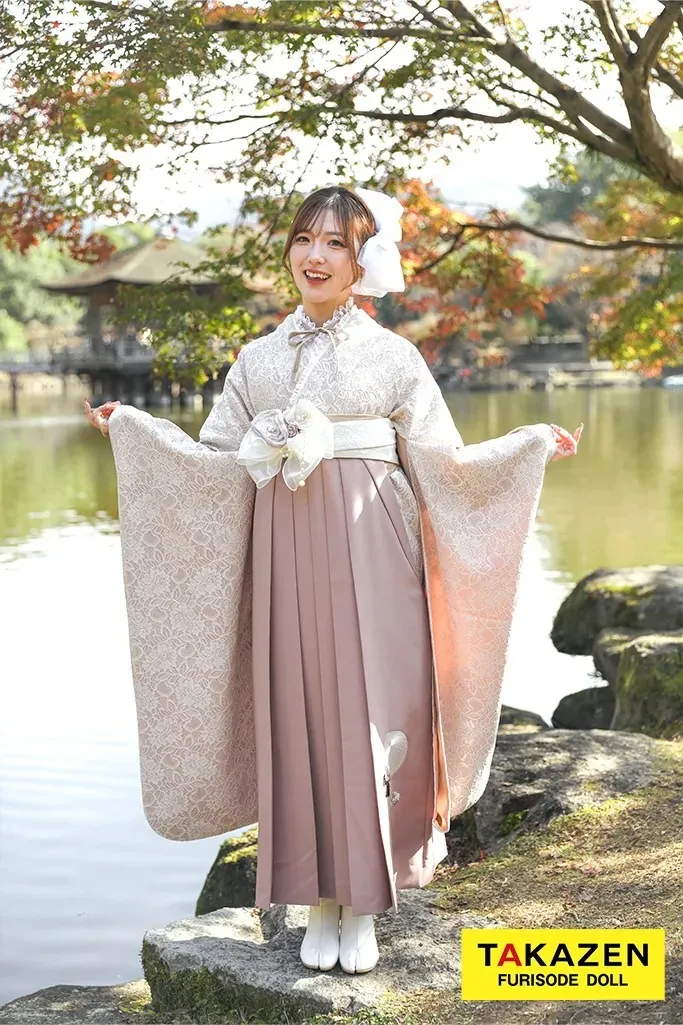 袴レンタル かわいい ピンク 安い イマドキ 新作 くすみカラー オシャレ レース リボン 大阪 梅田