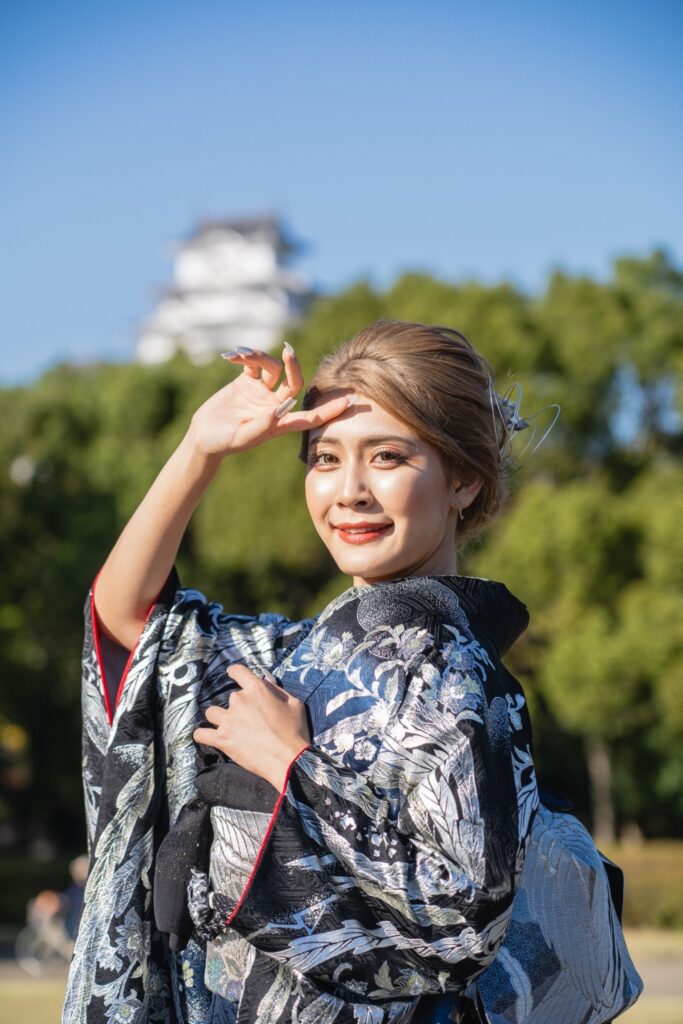 姫路 姫路城 成人式振袖レンタル 姫路市成人式 かほちゃん Nutsモデル 振袖レンタル