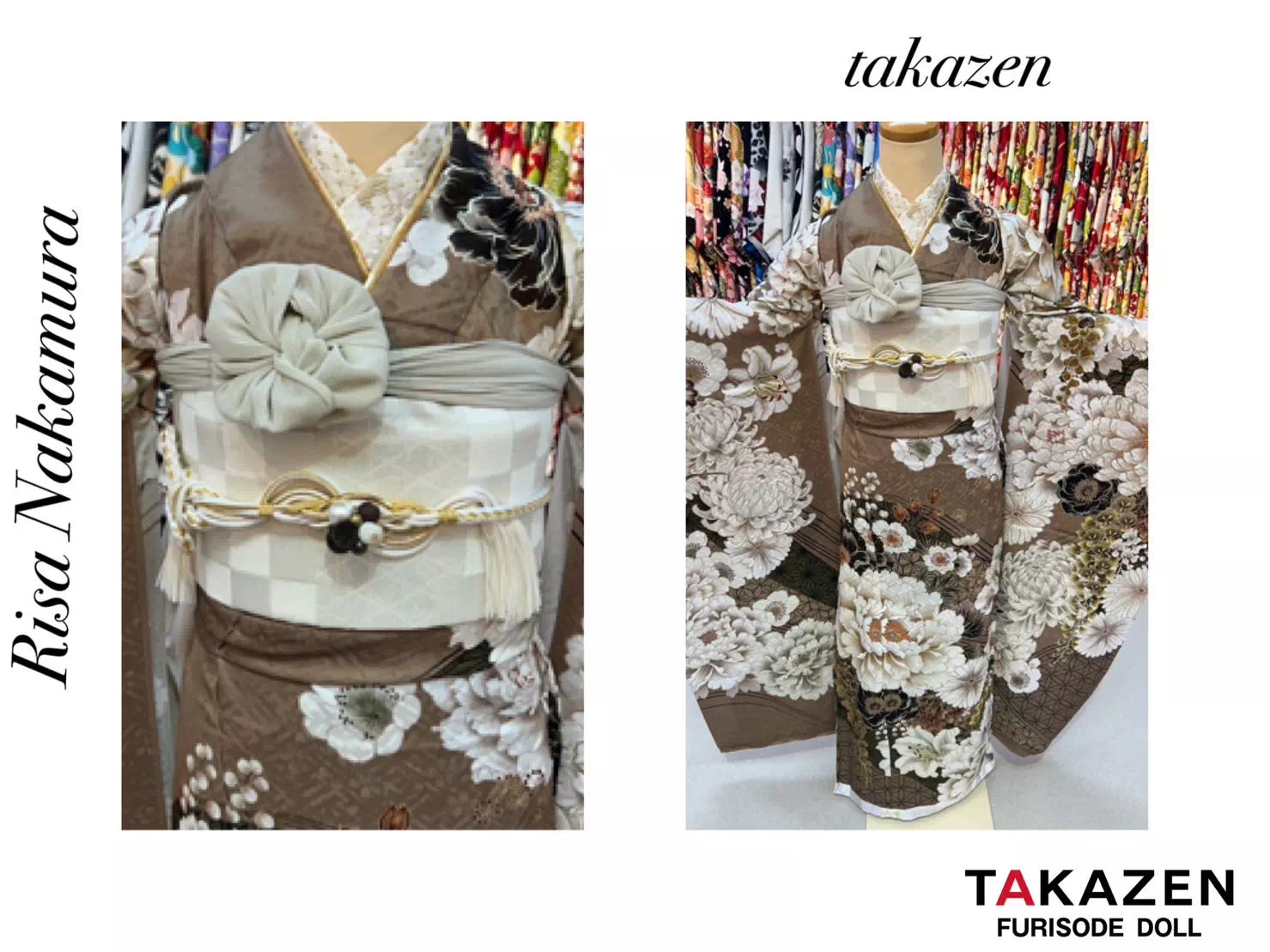 振袖レンタル　メーカーブランド　中村里砂　TAKAZEN神戸三宮店　前撮り撮影会　イマドキ　カワイイ　コディネート　振袖　レンタル　くすみ　派手　キラキラ　かわいい　おしゃれ　イマドキ　成人式