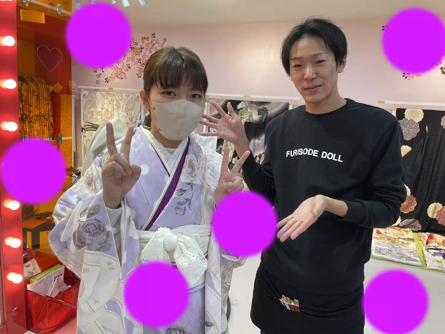 TAKAZEN神戸店　前撮り撮影会　イマドキ　カワイイ　コディネート　振袖　レンタル　袴　