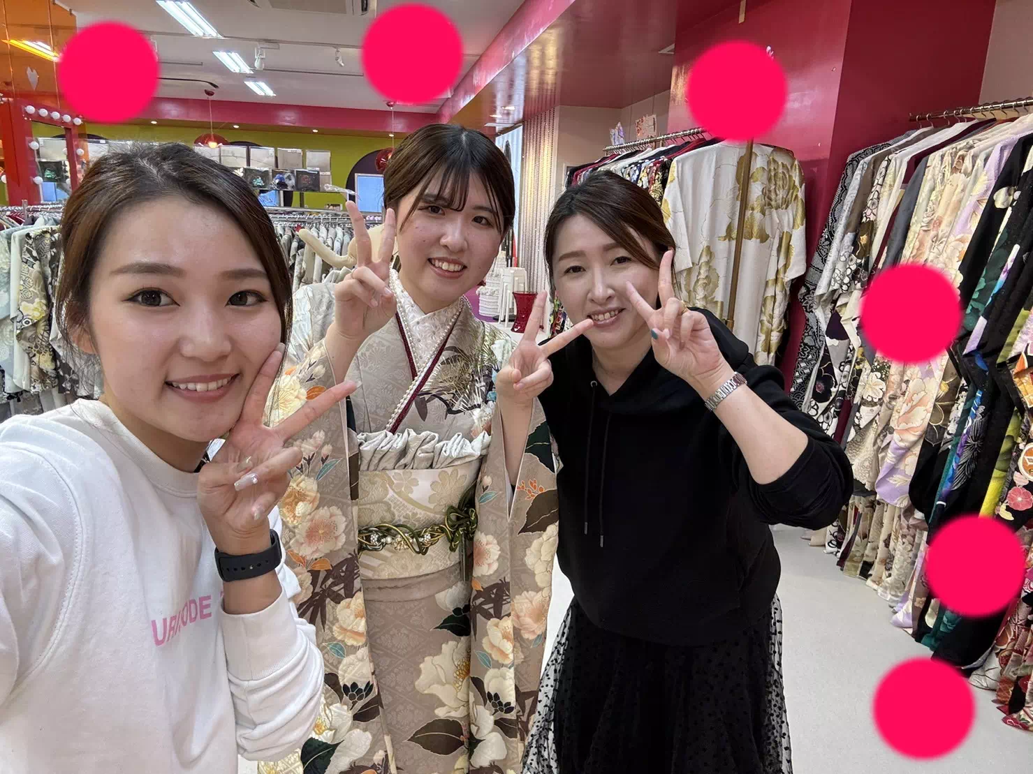 TAKAZEN神戸店　前撮り撮影会　イマドキ　カワイイ　コディネート　振袖　レンタル　袴　