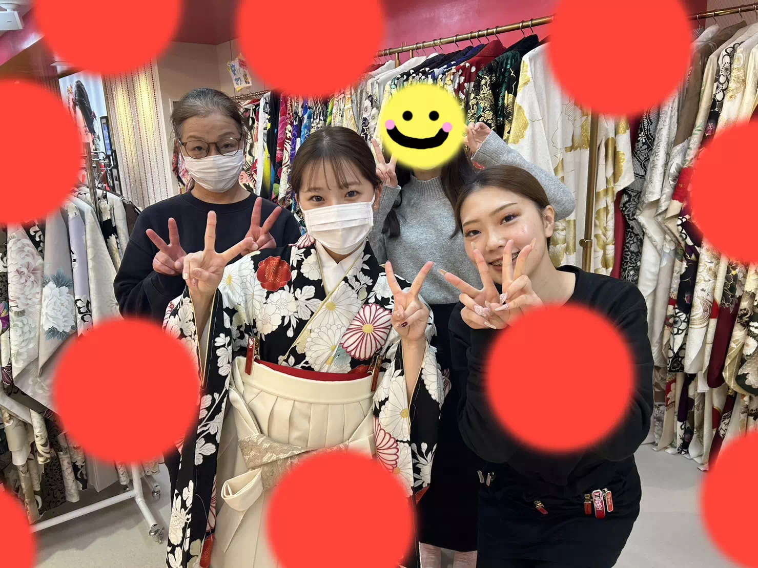 袴レンタル　TAKAZEN神戸三宮店　前撮り撮影会　卒業式　袴　古典　イマドキ　カワイイ　コディネート　ブランド