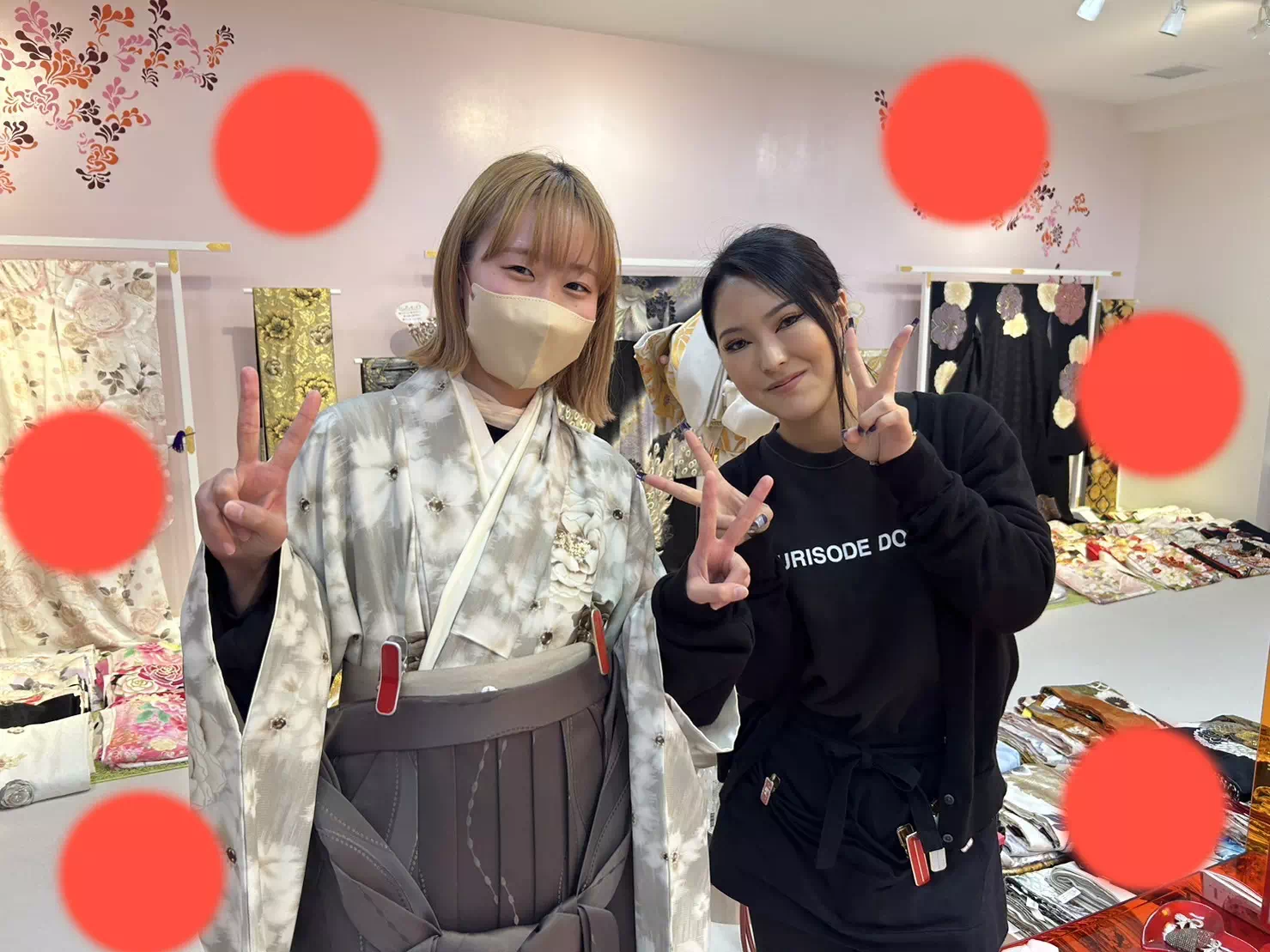 TAKAZEN神戸店　前撮り撮影会　卒業式　袴　くすみカラー　イマドキ　カワイイ　コディネート