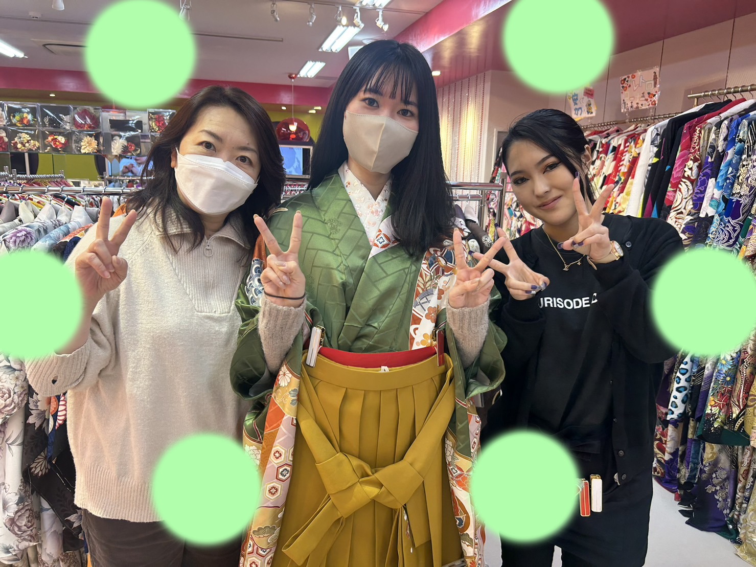 TAKAZEN神戸店　前撮り撮影会　イマドキ　カワイイ　コディネート　振袖　レンタル　袴　