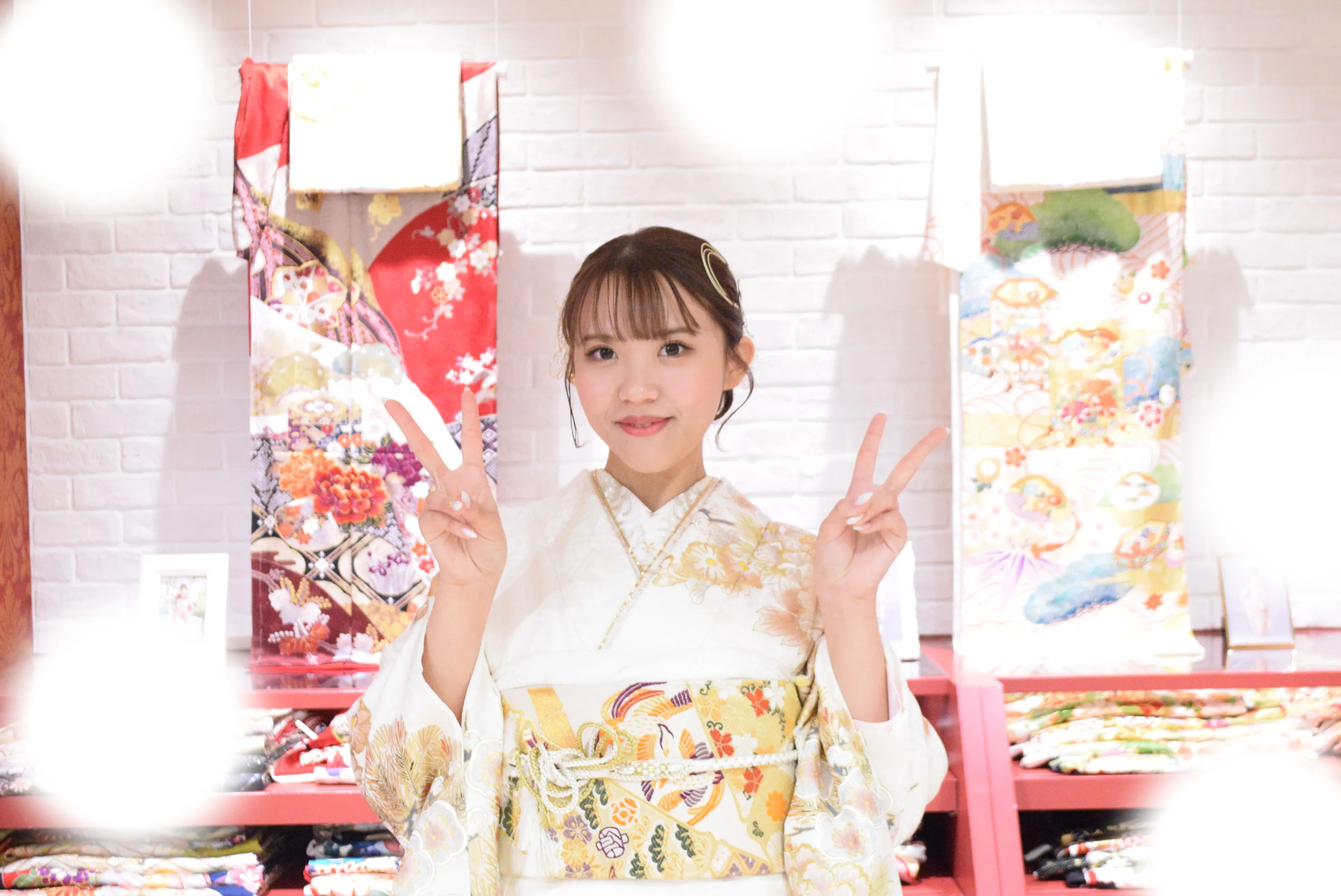 成人式　前撮り　梅田　袴　くすみカラー　かわいい　イマドキ　淡色　古典　タカゼン　撮影