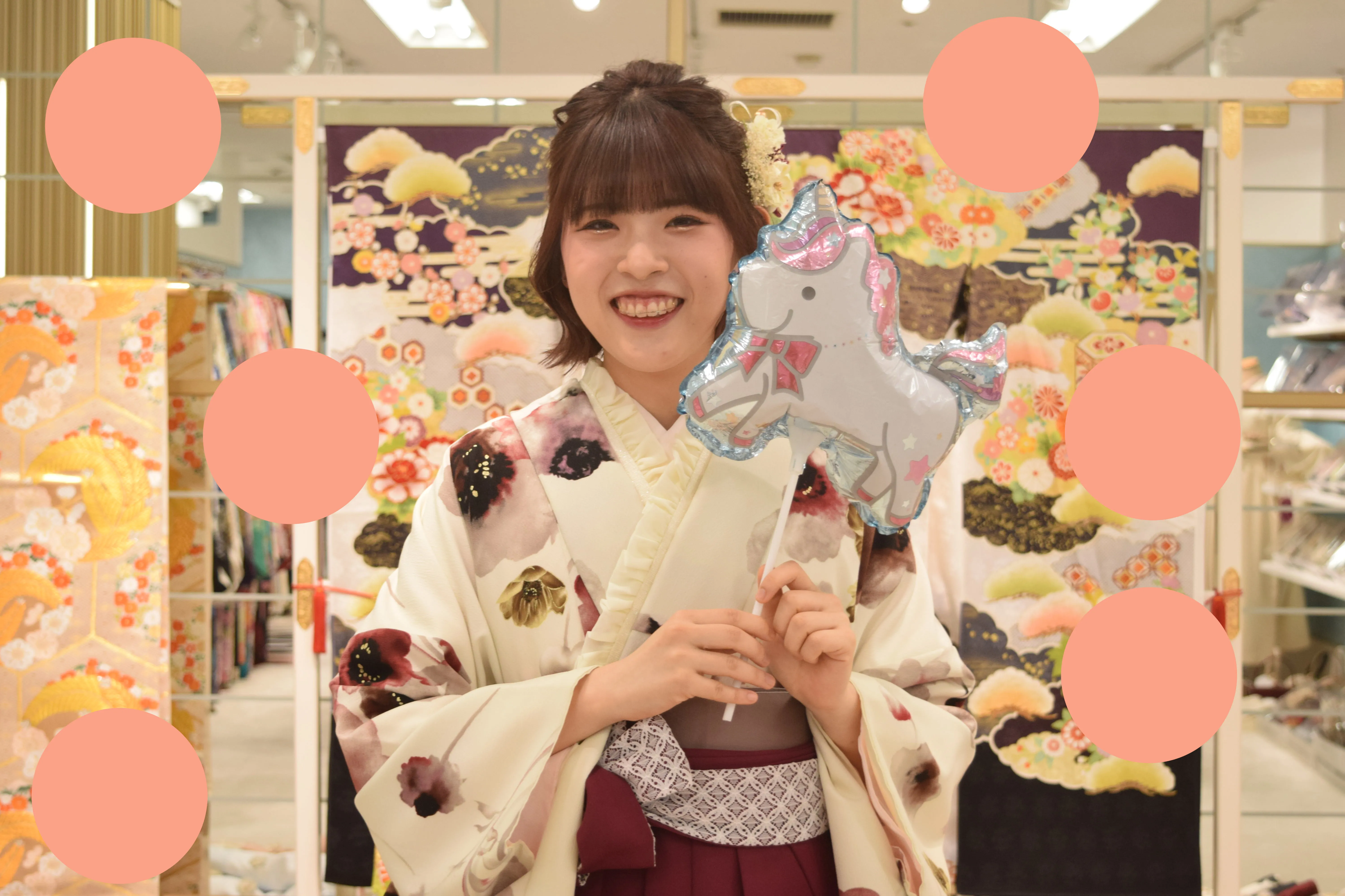 前撮り　袴　可愛い　くすみ系　大阪
