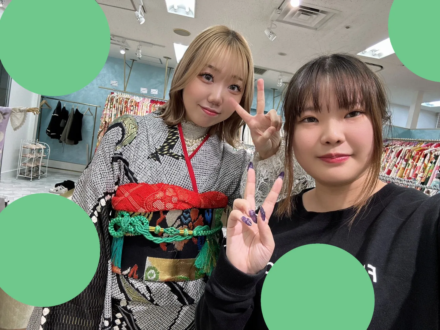 ママ振　古典振袖　総絞り　小物アレンジ