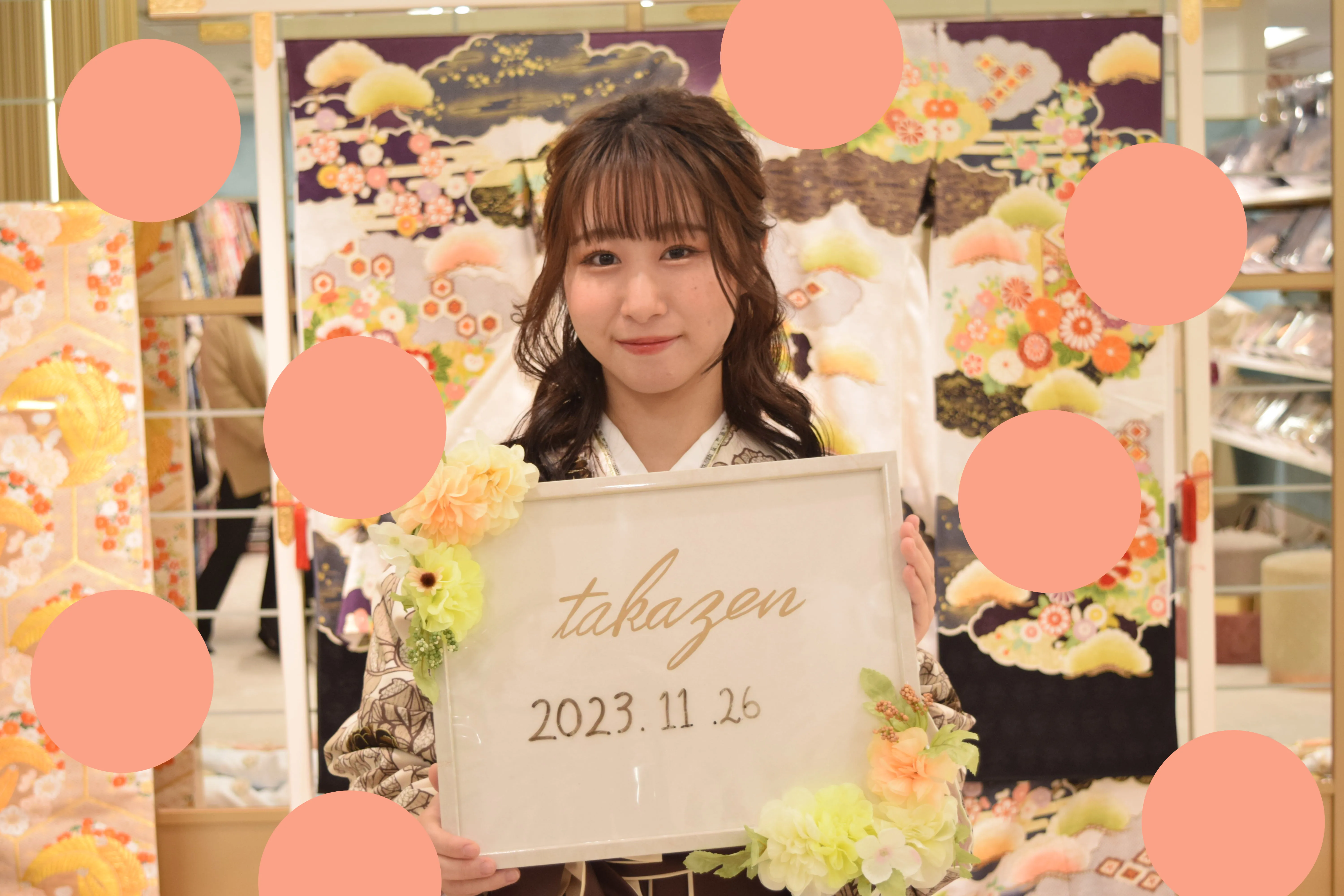 ヴｨンテージ　くすみ　袴レンタル　卒業式　前撮り