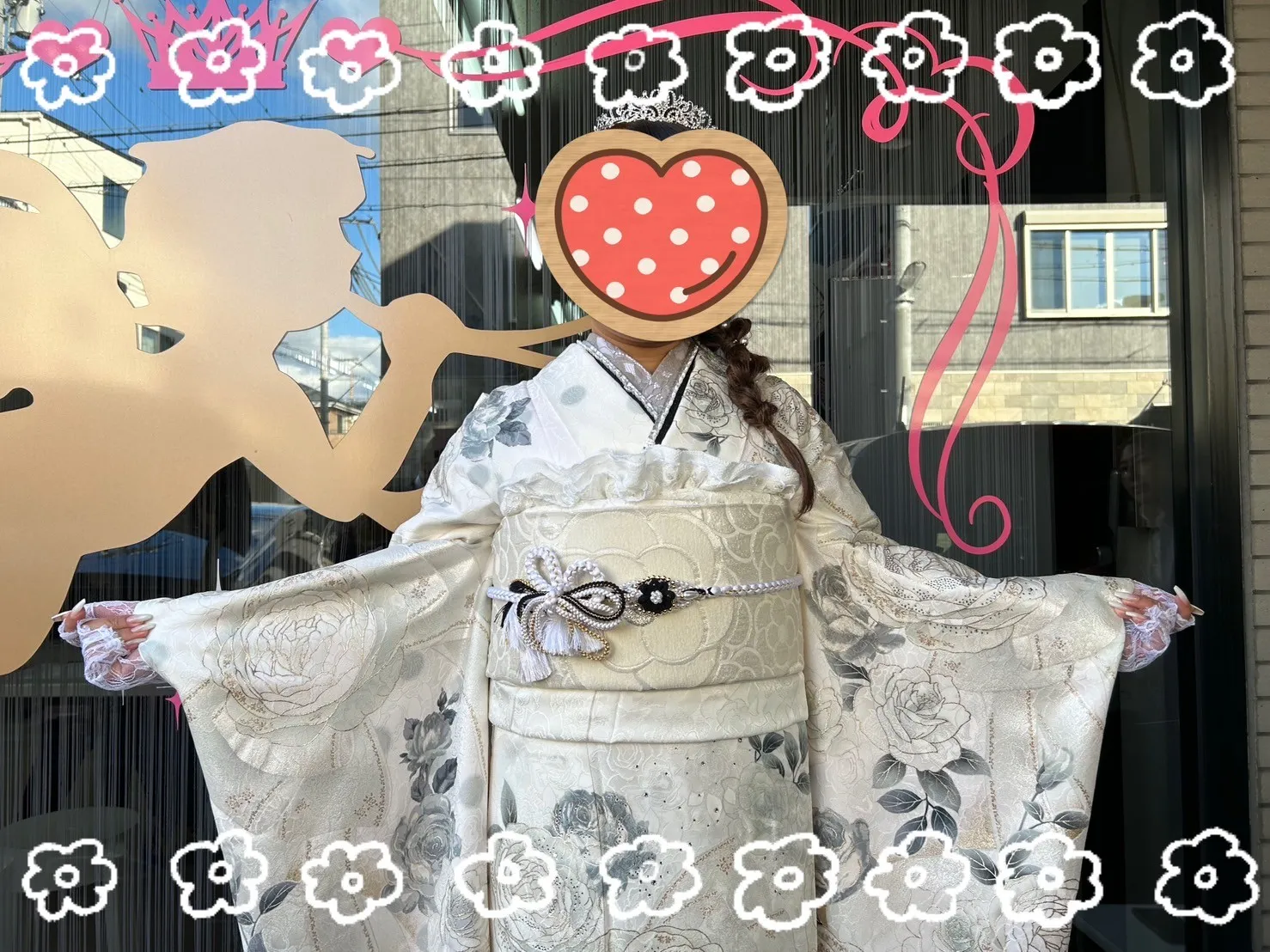 振袖　レンタル　奈良　前撮り撮影会　かわいい　赤　古典