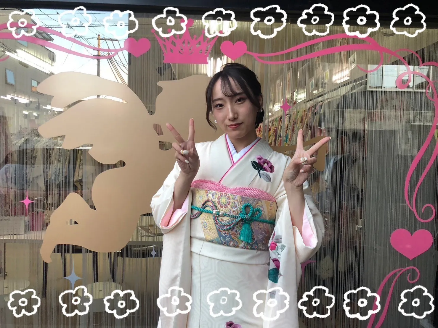 振袖　レンタル　奈良　前撮り撮影会　かわいい　赤　古典