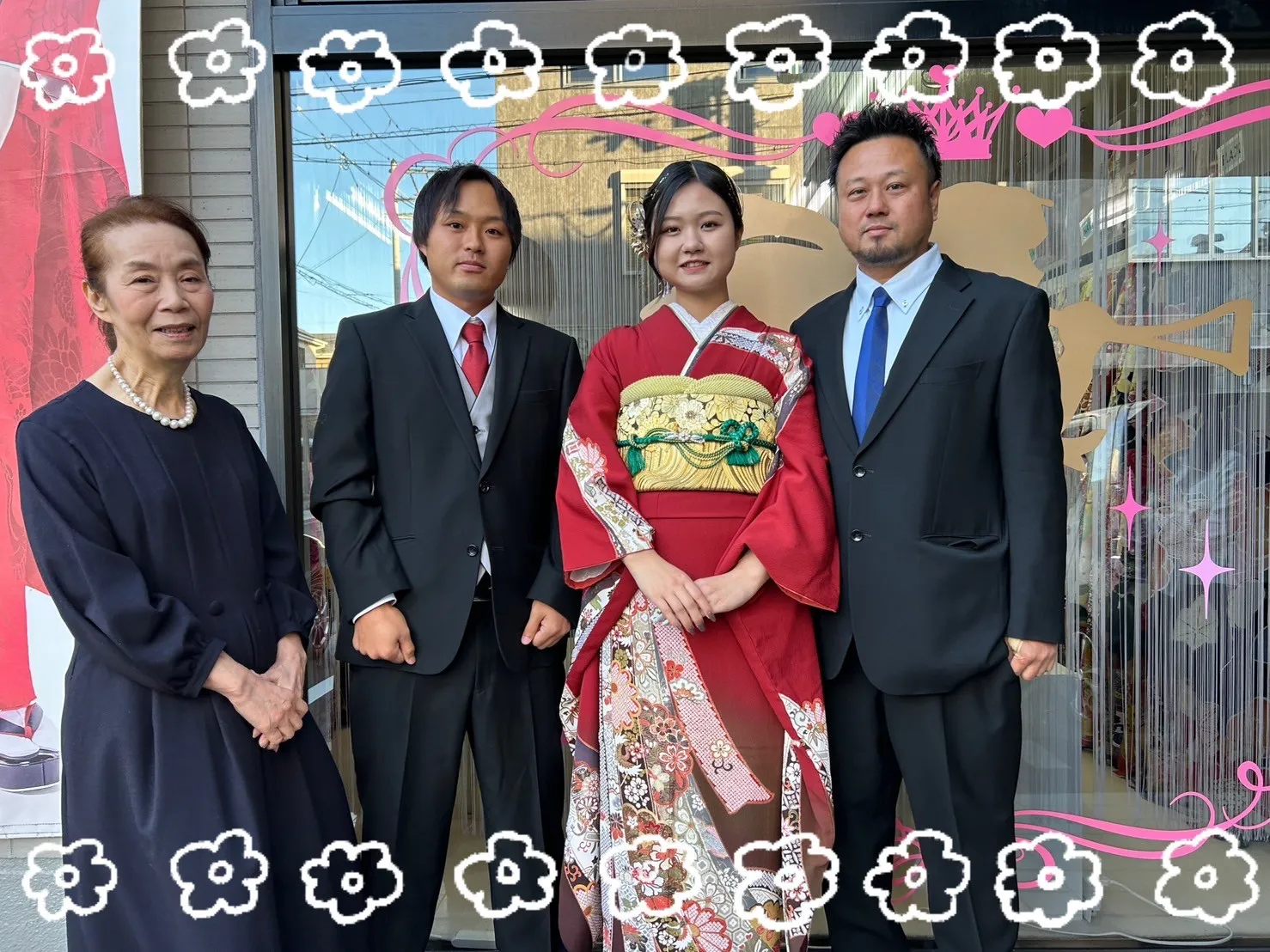 振袖　レンタル　奈良　前撮り撮影会　かわいい　赤　古典