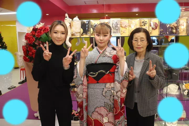 TAKAZEN神戸店　前撮り撮影会　イマドキ　カワイイ　コディネート　振袖　レンタル　袴　